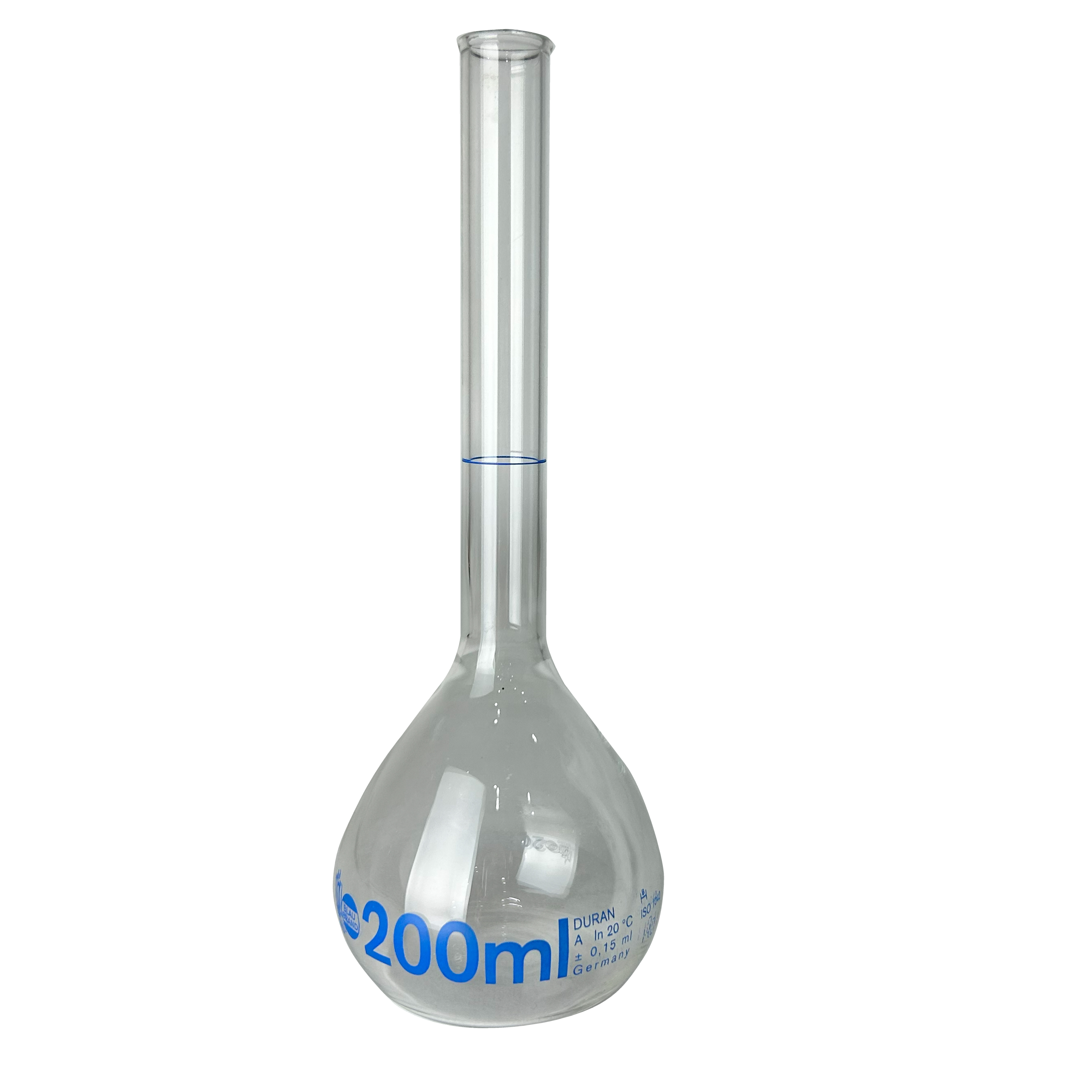 MATRAZ VOLUMÉTRICO BLAUBRAND DE 200 ml, CLASE A DIN. BRAND