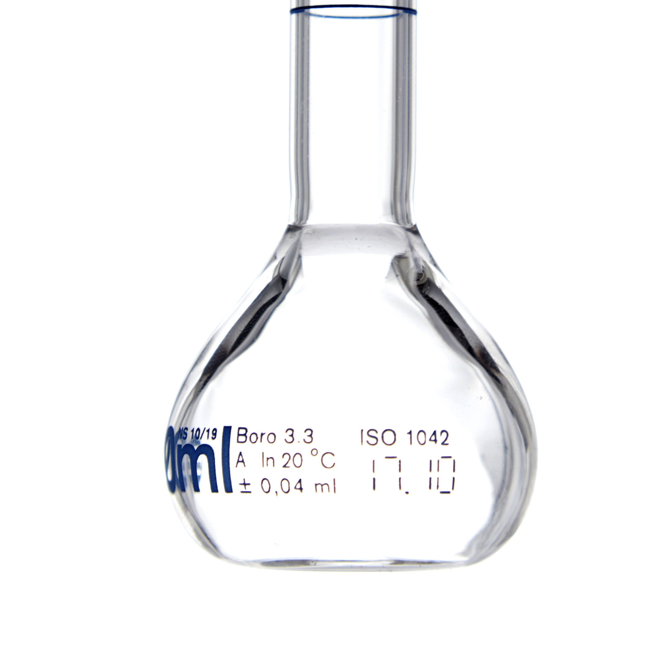 MATRAZ VOLUMÉTRICO DE 20ml CLASE A DIN. TAPÓN DE VIDRIO. BRAND