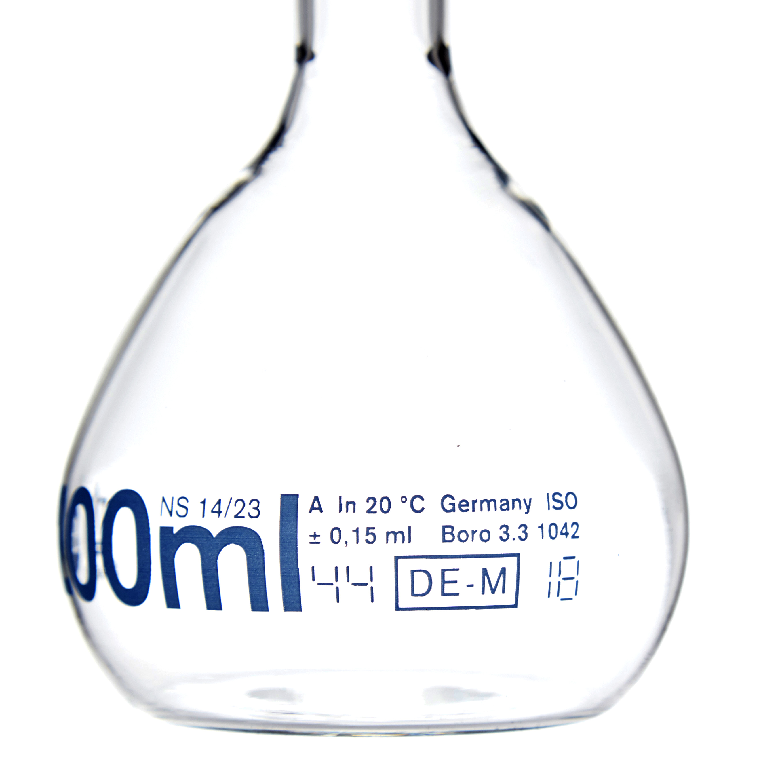 MATRAZ VOLUMÉTRICO DE 200ml CLASE A DIN. TAPÓN DE VIDRIO. BRAND