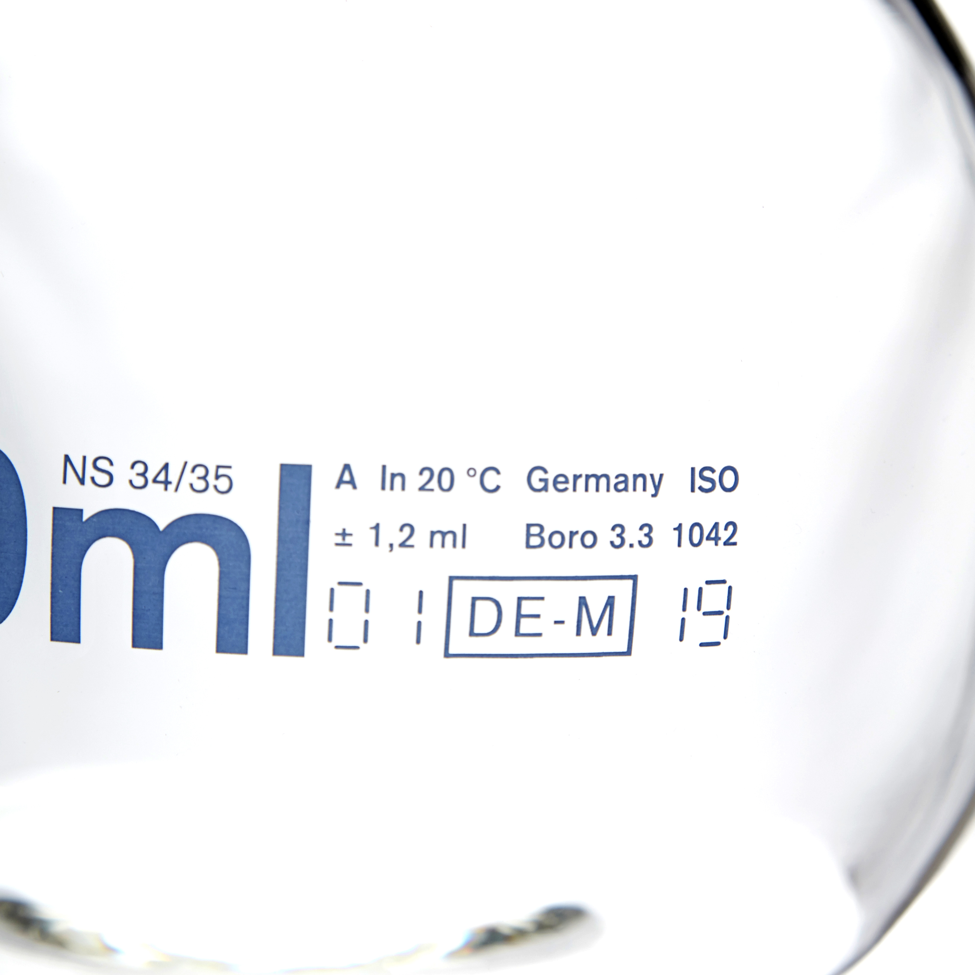 MATRAZ VOLUMÉTRICO DE 5L CLASE A DIN. TAPÓN DE VIDRIO. BRAND