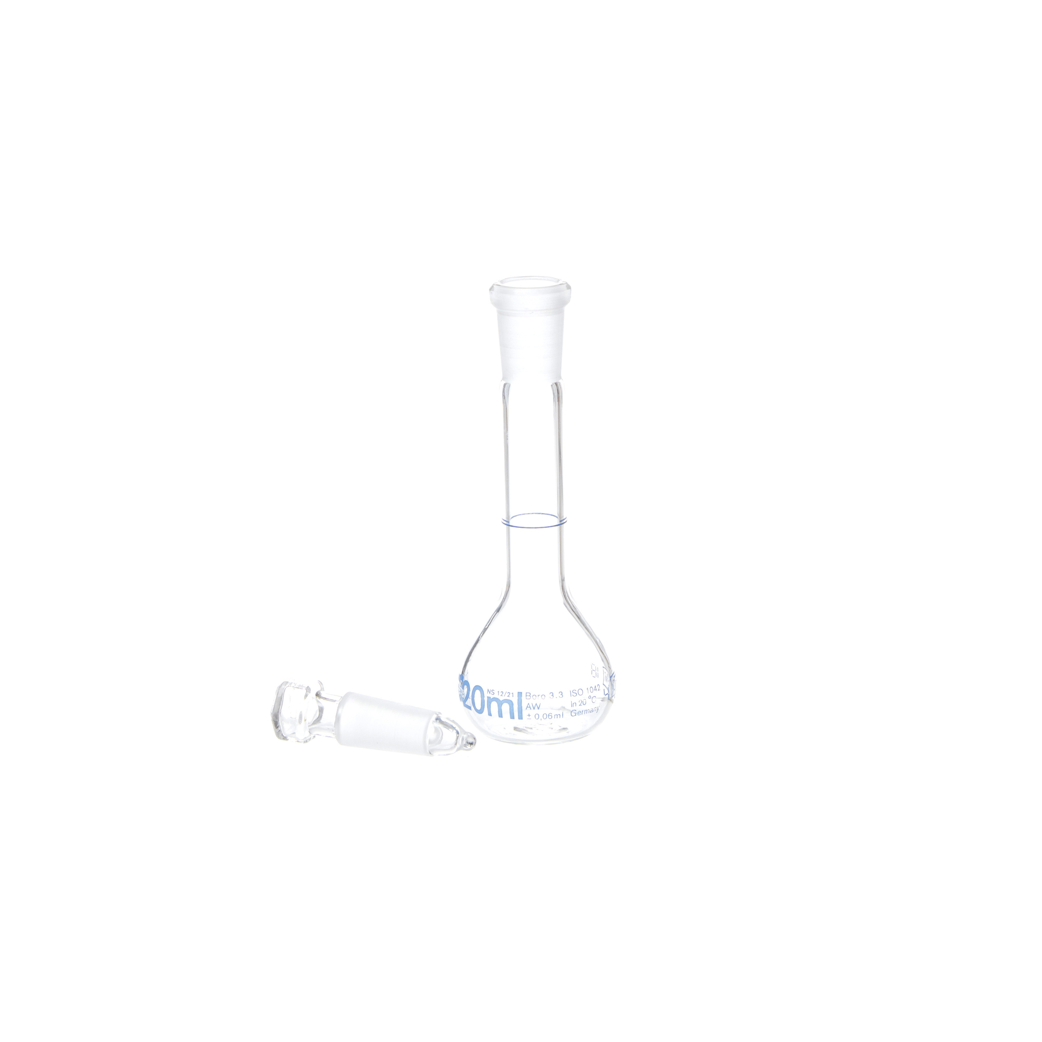 MATRAZ VOLUMÉTRICO DE 20ml CLASE A DIN. BRAND