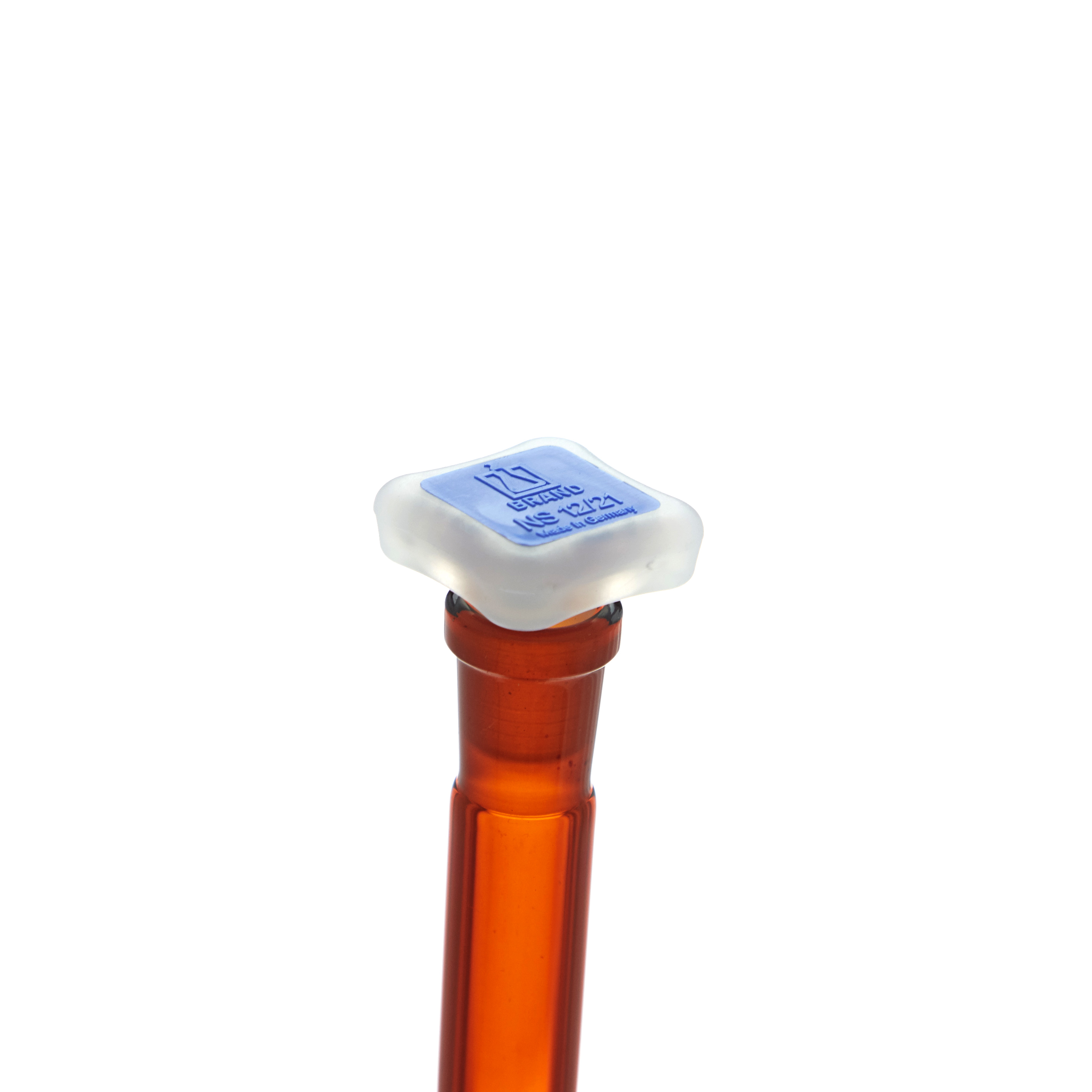MATRAZ VOLUMÉTRICO DE 50ml CLASE A DIN ACTÍNICO. TAPÓN DE PLÁSTICO. BRAND