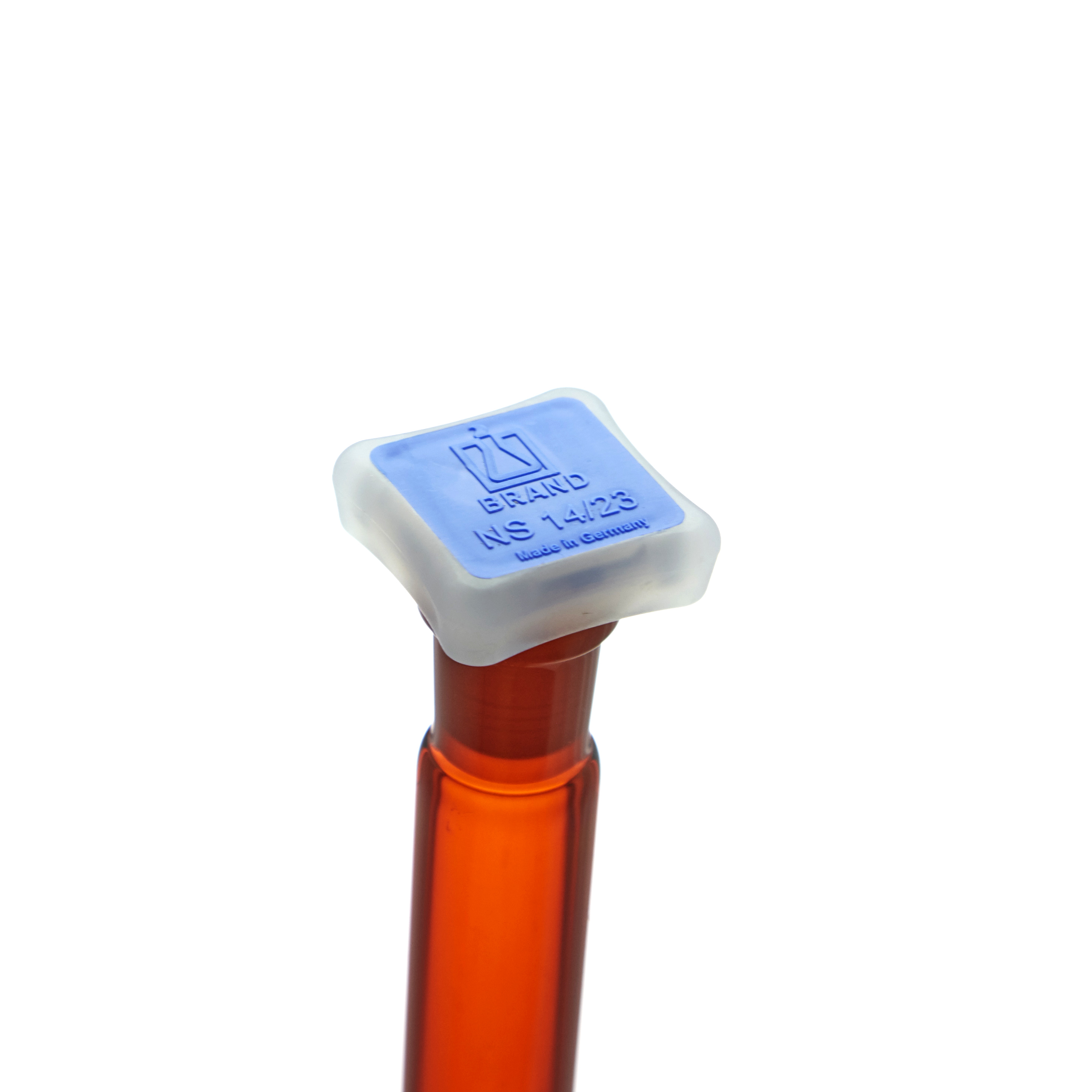 MATRAZ VOLUMÉTRICO DE 200ml CLASE A DIN ACTÍNICO. TAPÓN DE PLÁSTICO. BRAND