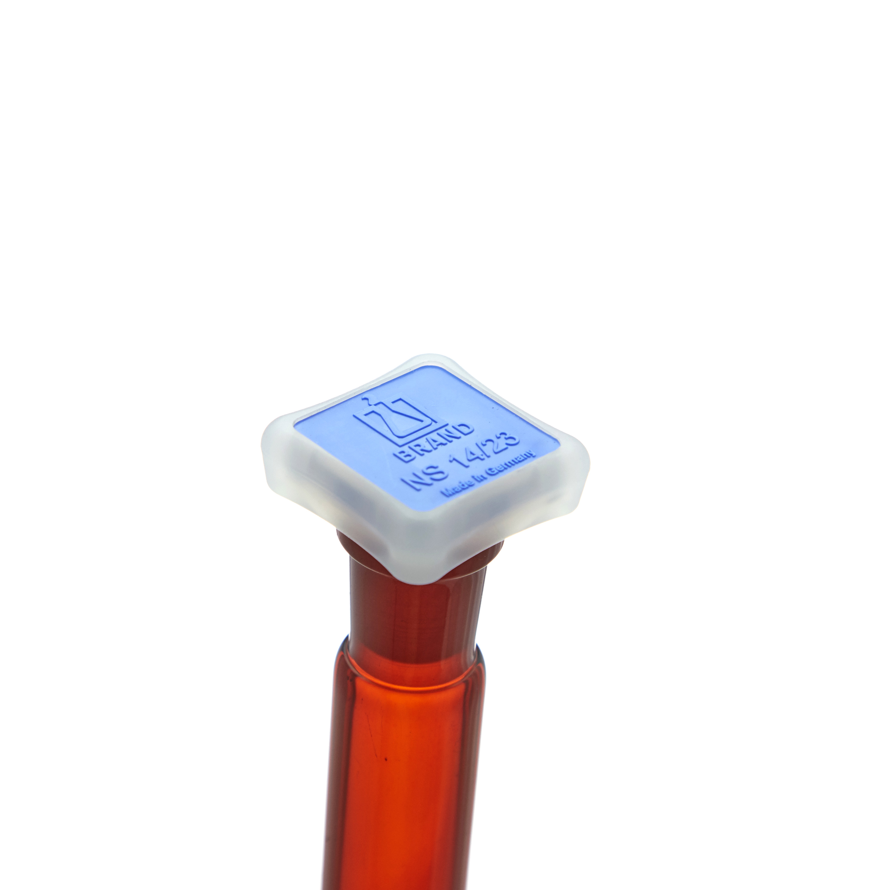 MATRAZ VOLUMÉTRICO DE 250ml CLASE A DIN ACTÍNICO. TAPÓN DE PLÁSTICO. BRAND