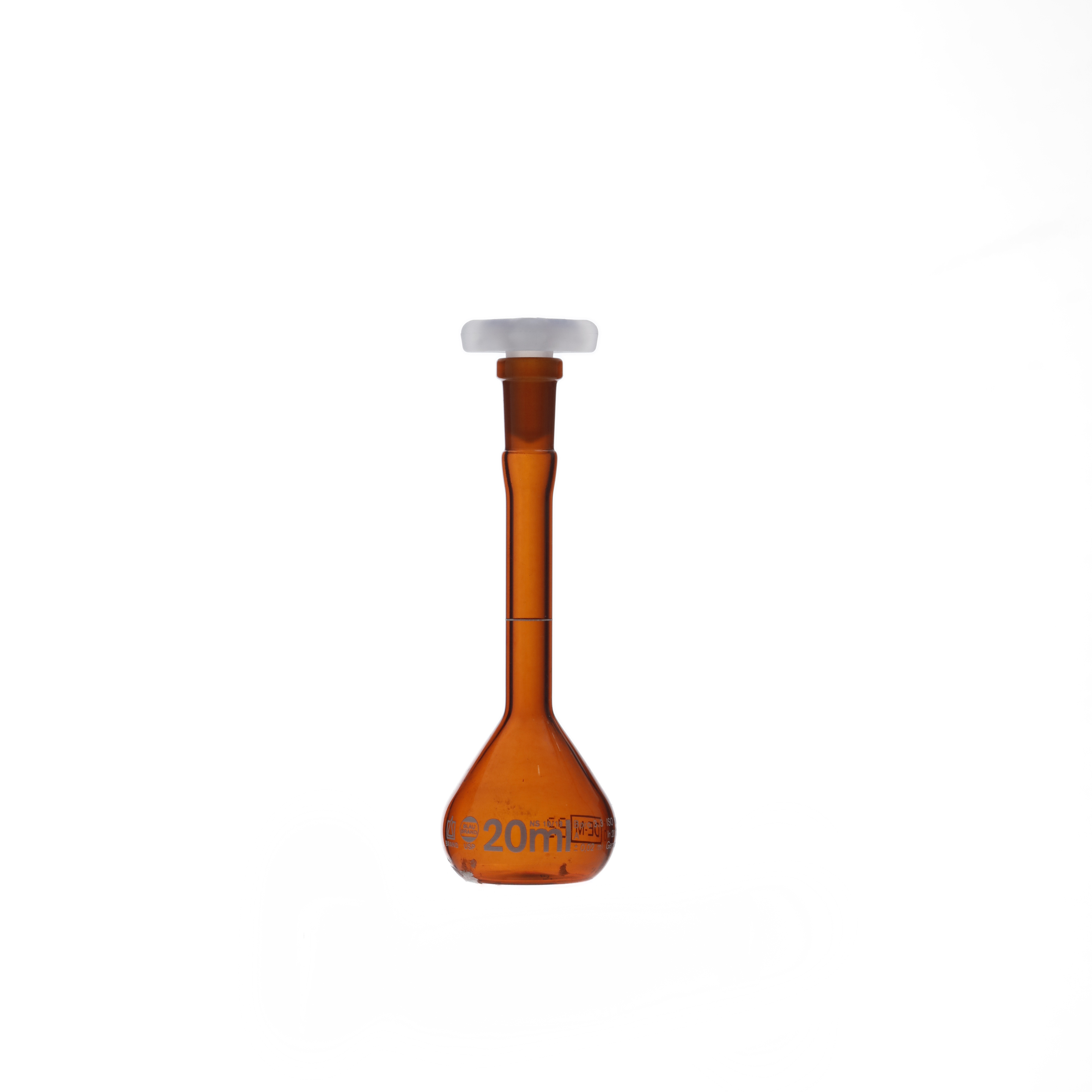 MATRAZ VOLUMÉTRICO DE 20ml USP ACTÍNICO. BRAND