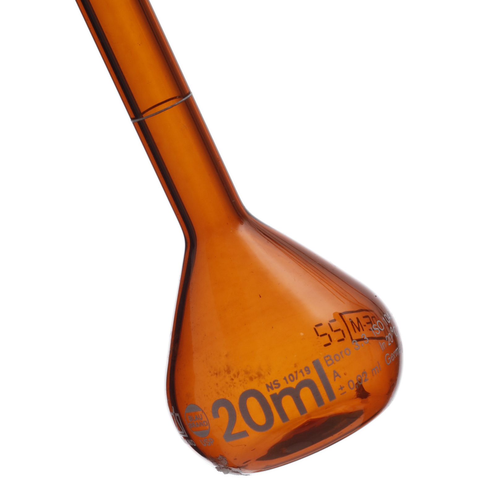 MATRAZ VOLUMÉTRICO DE 20ml USP ACTÍNICO. BRAND