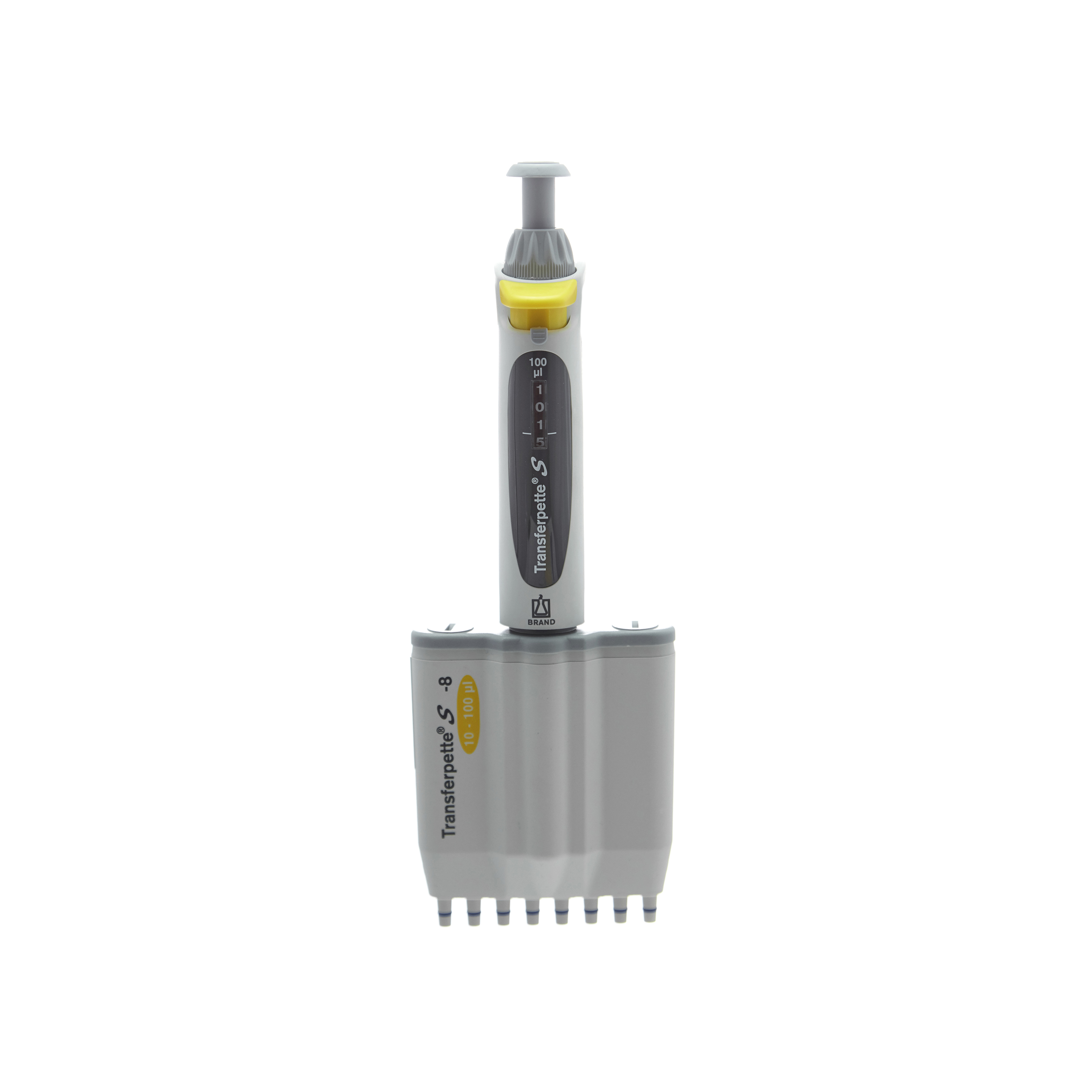 MICROPIPETA DE 10 A 100µL 8 CANALES. VOLUMEN VARIABLE BRAND