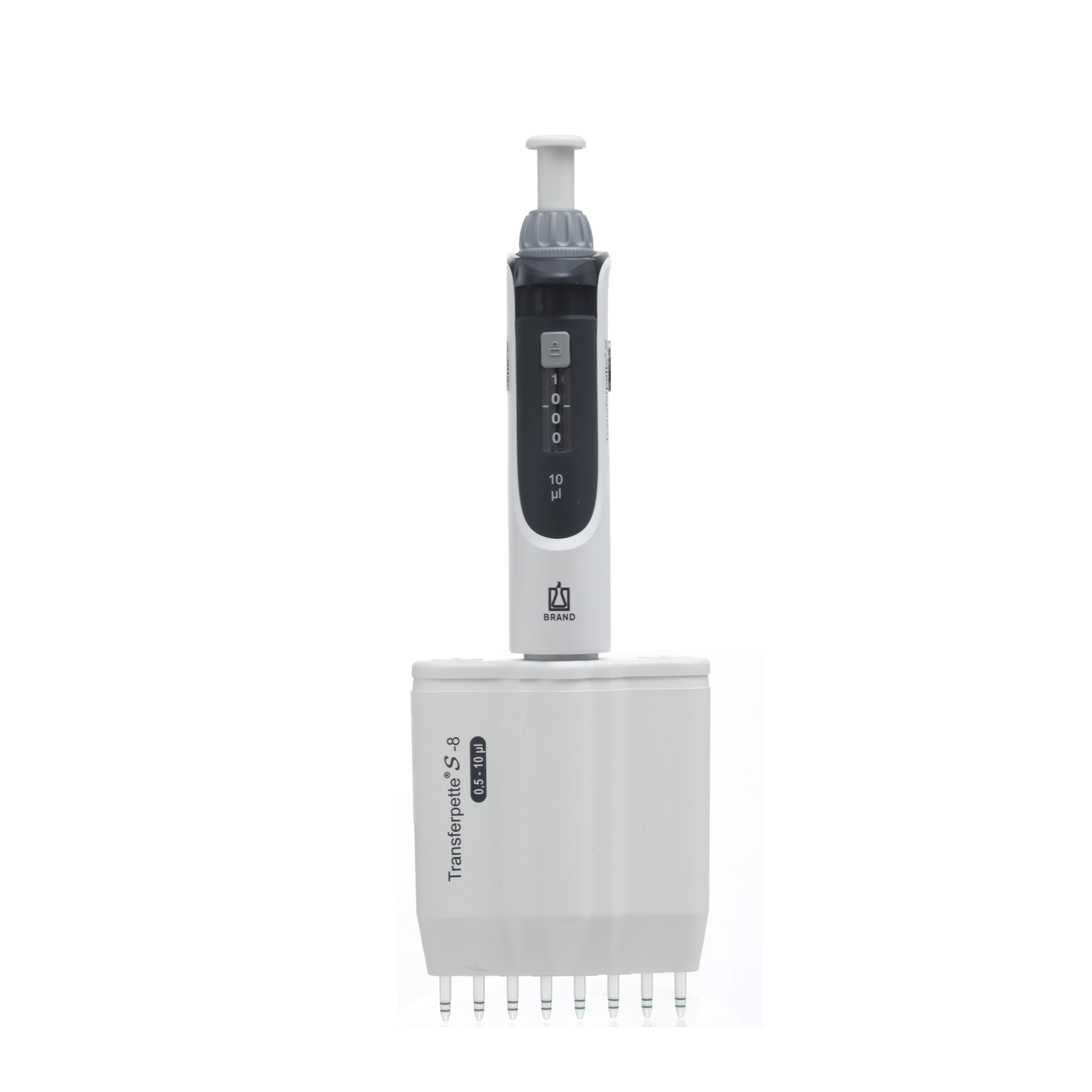 MICROPIPETA DE 0.5 A 10μL 8 CANALES. VOLUMEN VARIABLE. BRAND