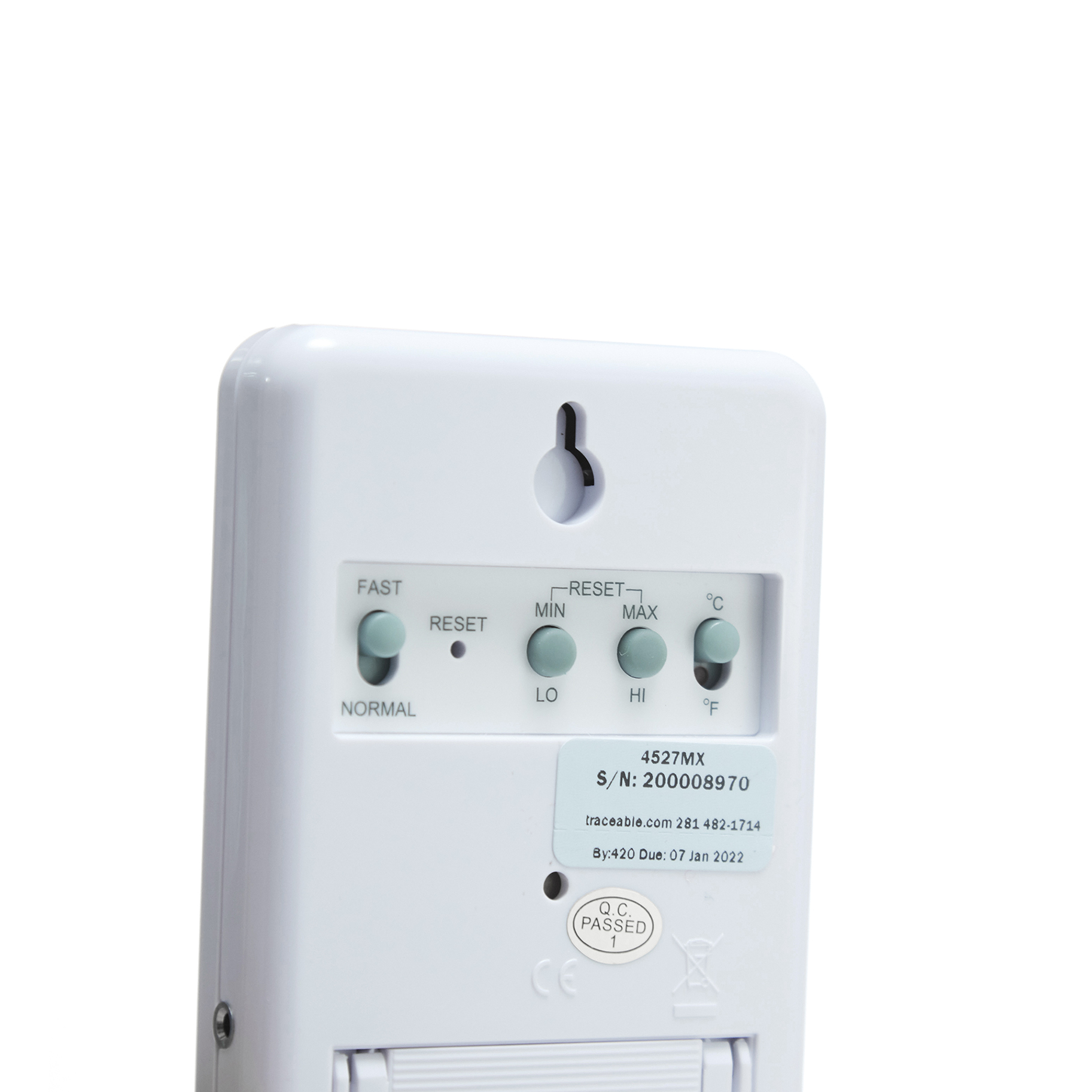 TERMÓMETRO DIGITAL DE -50 A 70°C PARA REFRIGERADOR Y CONGELADOR TRACEABLE. CON FRASCO DE VACUNA. CONTROL COMPANY