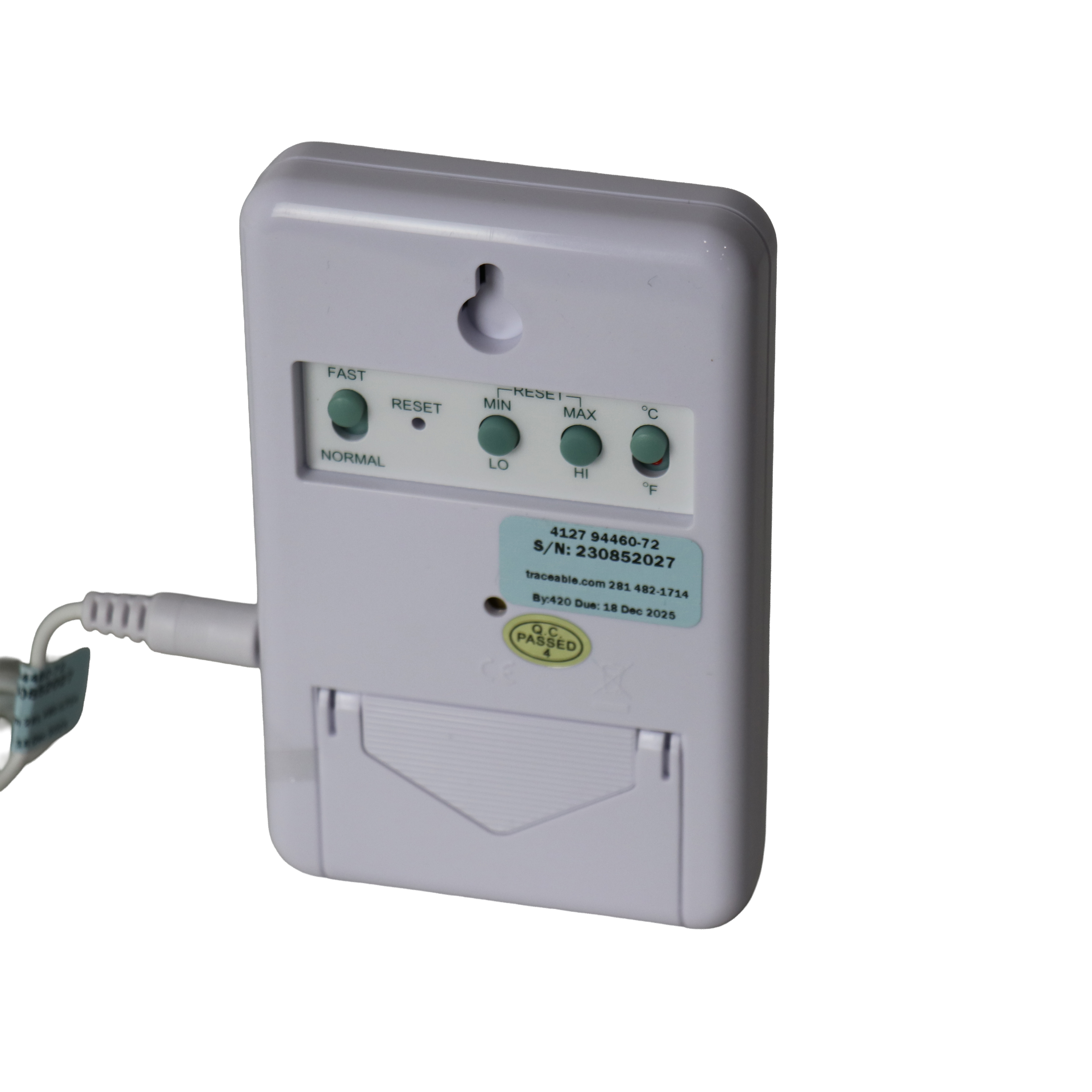 TERMÓMETRO DIGITAL DE -50 A 70 °C, CON SONDA EN BOTELLA PARA REFRIGERADOR Y CONGELADOR. CONTROL COMPANY