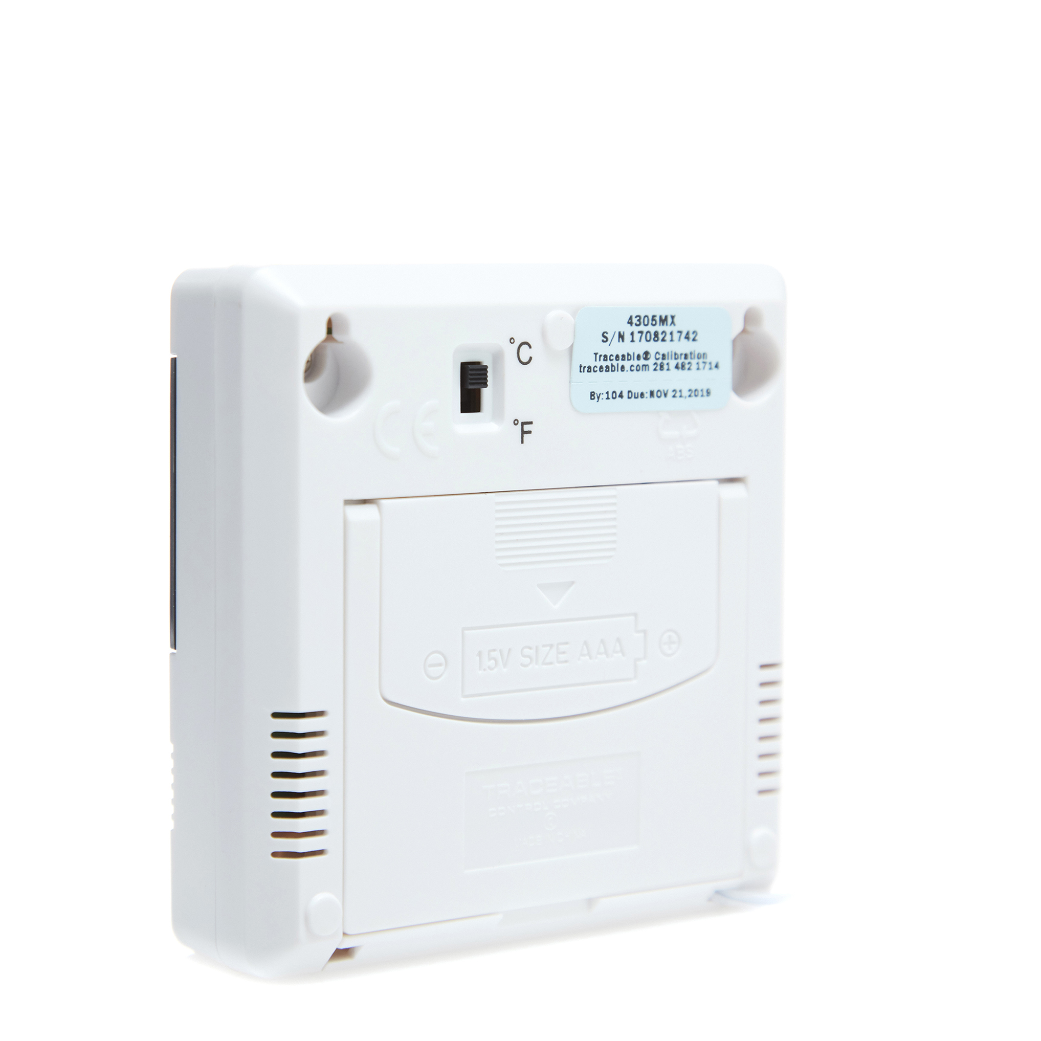 TERMÓMETRO DIGITAL DE -40 A 80°C CON RELOJ PARA REFRIGERADOR Y CONGELADOR TRACEABLE. CON FRASCO. CONTROL COMPANY