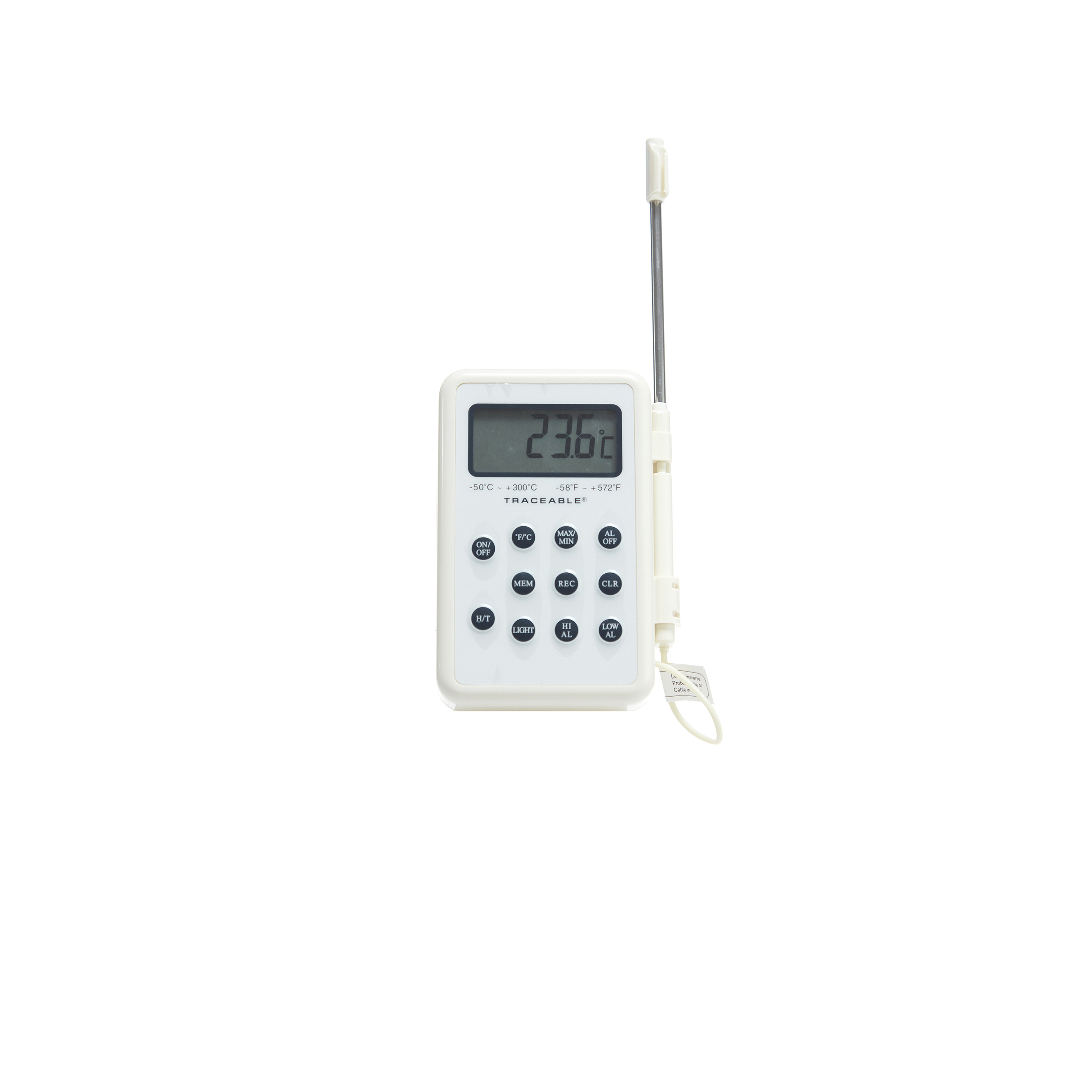 TERMÓMETRO DIGITAL DE -50 A 300°C TRACEABLE. CON SONDA Y MEMORIA. CONTROL COMPANY