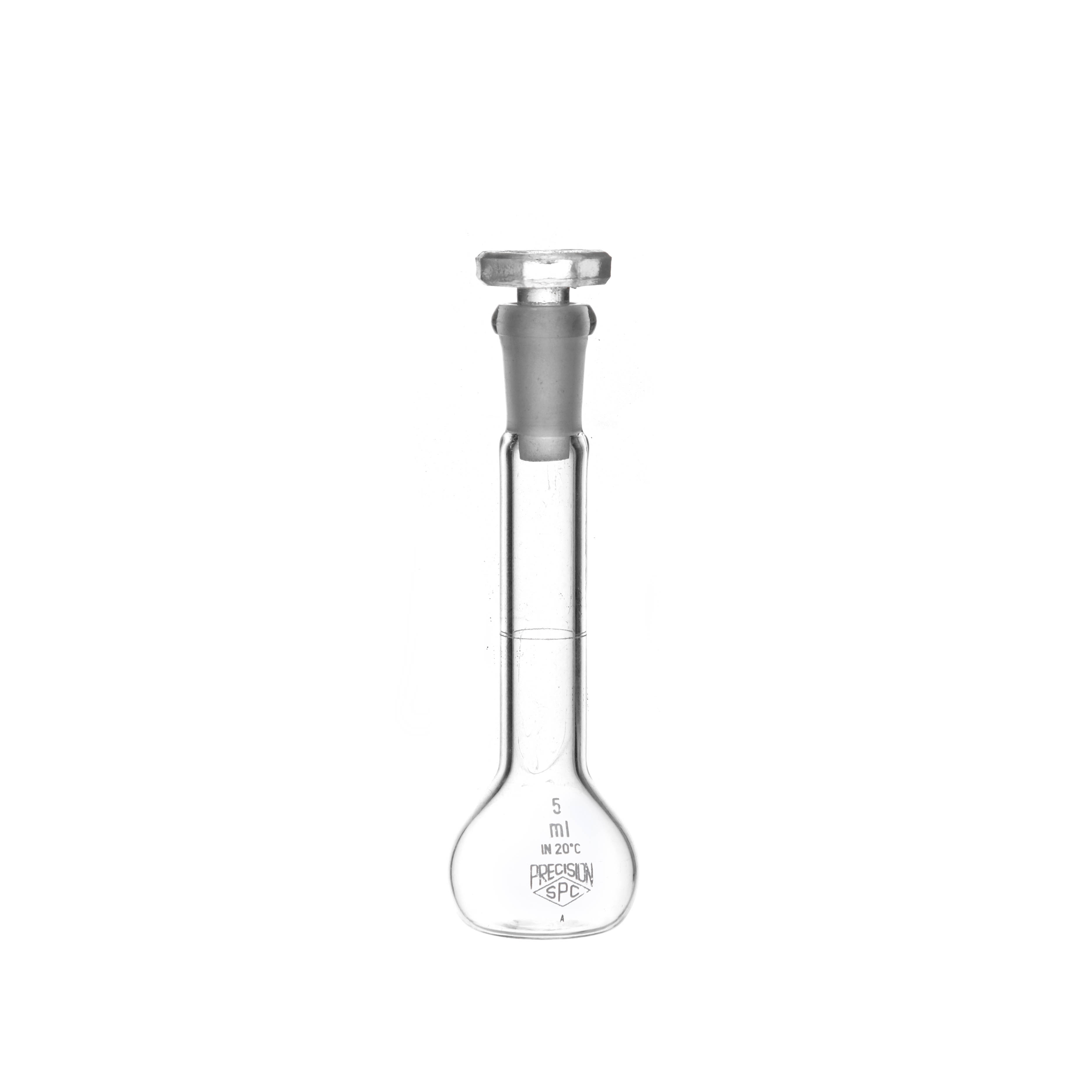 MATRAZ VOLUMÉTRICO DE 5ml CLASE A DIN. TAPÓN DE VIDRIO. KAVALIER