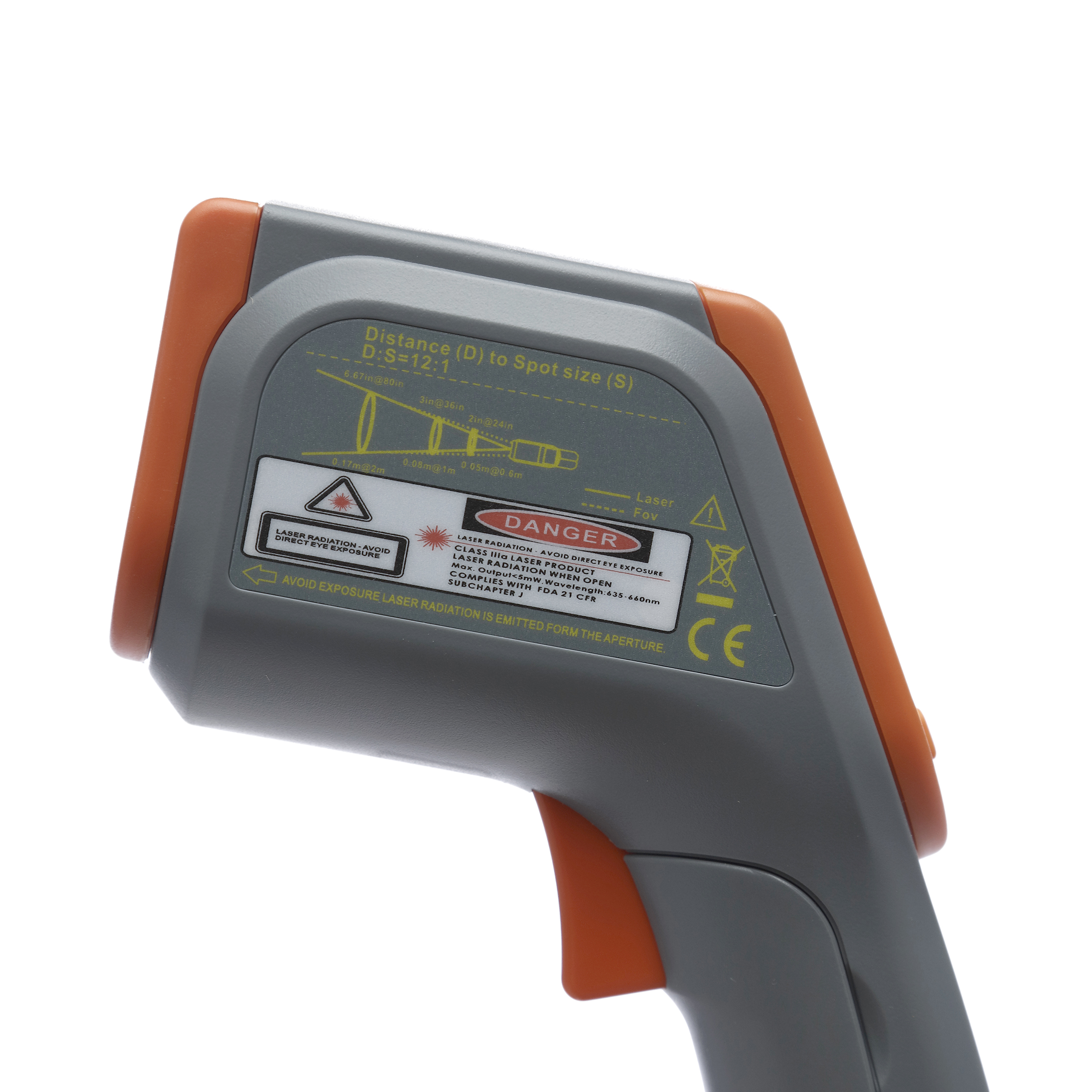 TERMÓMETRO DIGITAL INFRARROJO DE -50 A 1000°C. TIPO PISTOLA. EXTECH