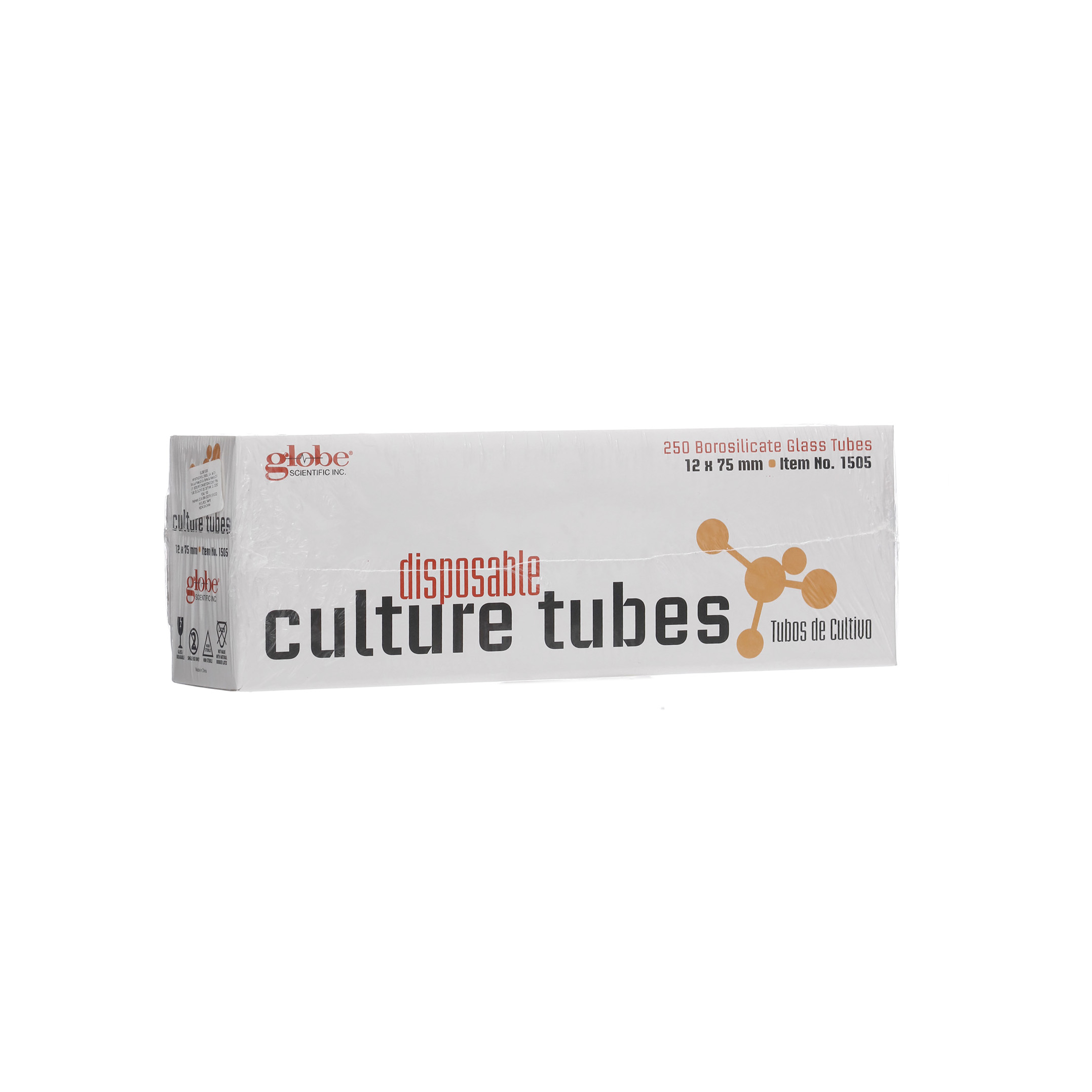 TUBO DE CULTIVO DE VIDRIO DE 12X75mm. GLOBE SCIENTIFIC