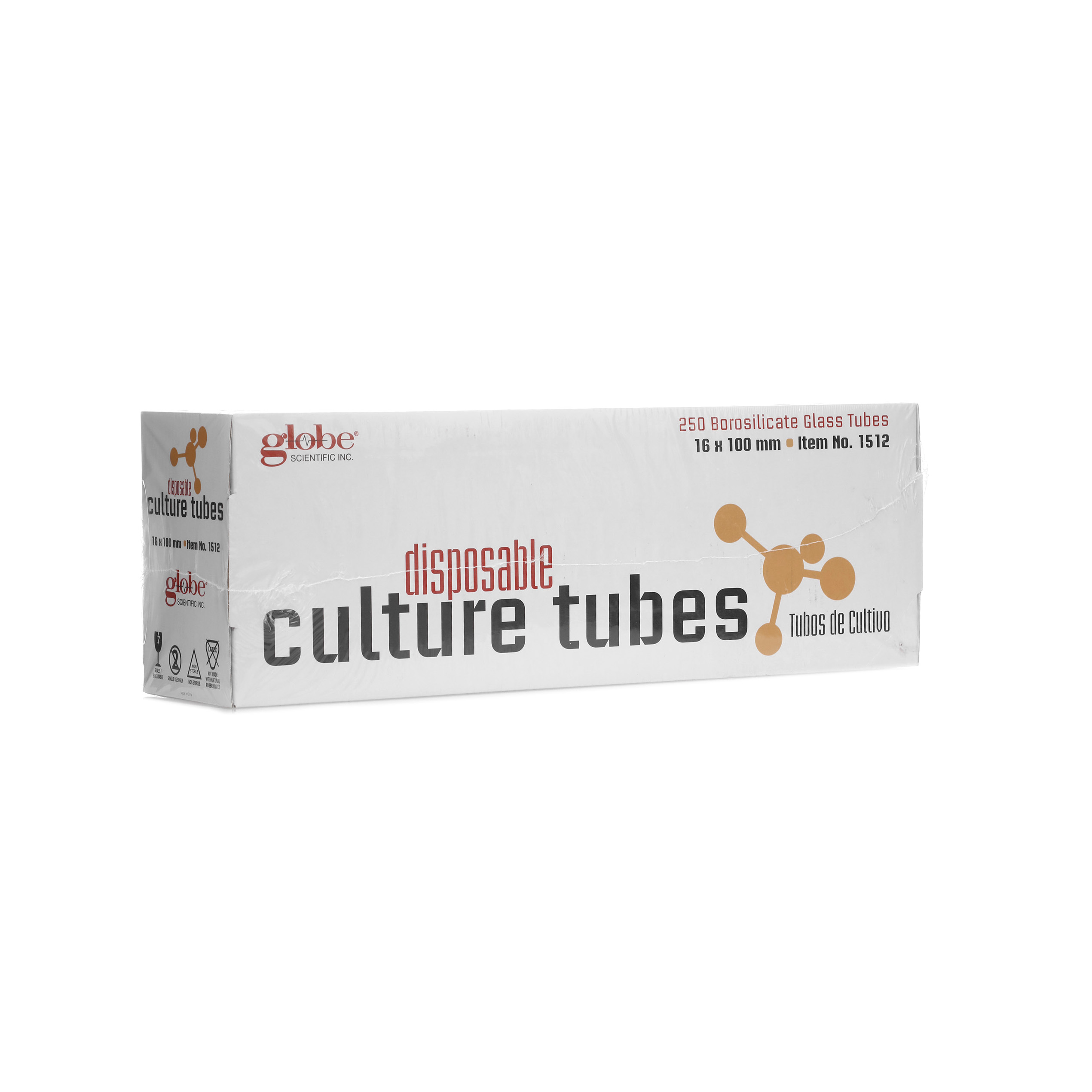 TUBO DE CULTIVO DE VIDRIO DE 16X100mm. GLOBE SCIENTIFIC