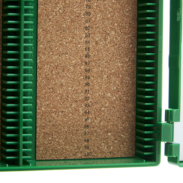 ESTUCHE PARA 100 PREPARACIONES. VERDE. HEATHROW SCIENTIFIC