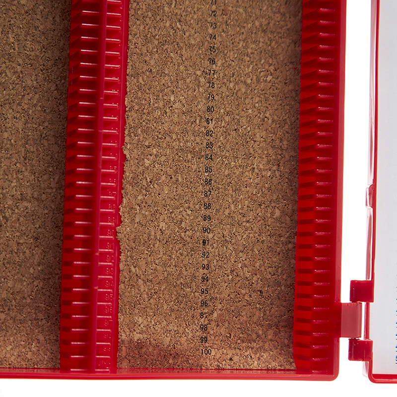 ESTUCHE PARA 100 PREPARACIONES. ROJO. HEATHROW SCIENTIFIC