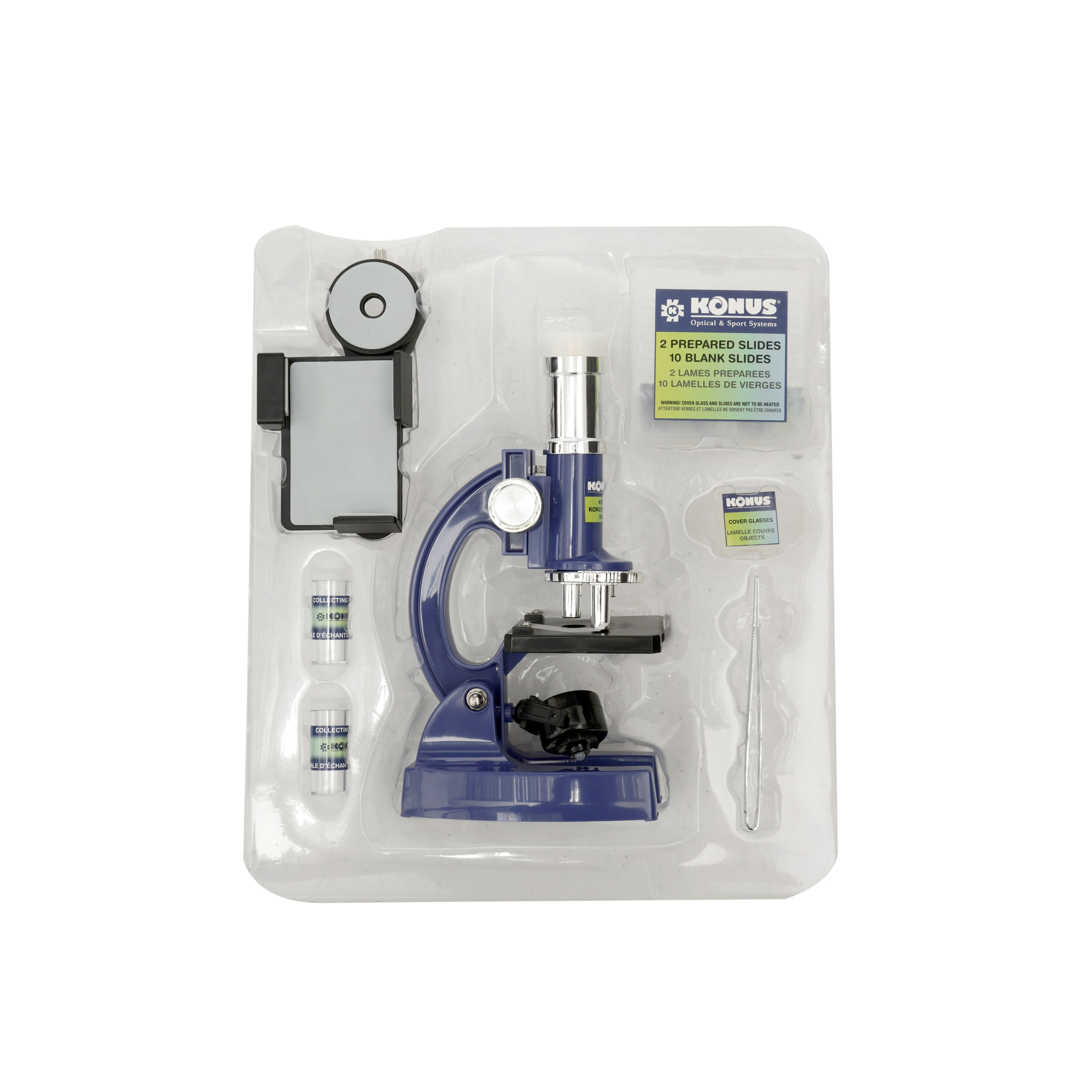 MICROSCOPIO DIDÁCTICO CON SOPORTE PARA CELULAR. KONUS