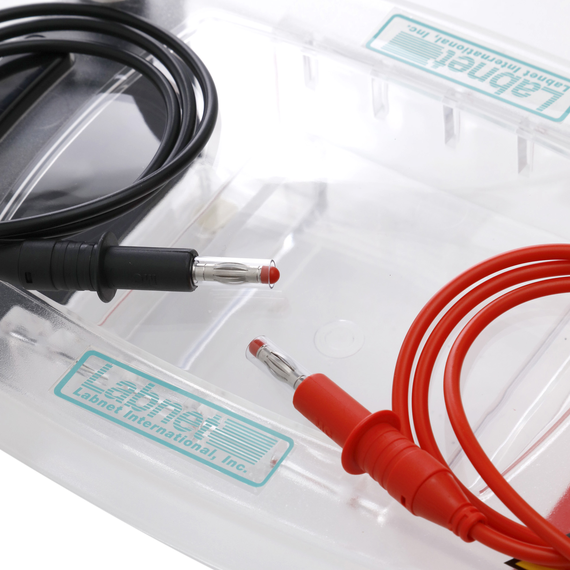 CÁMARA DE ELECTROFORESIS HORIZONTAL DE 300ml PARA GELES DE 10X10 cm. LABNET.