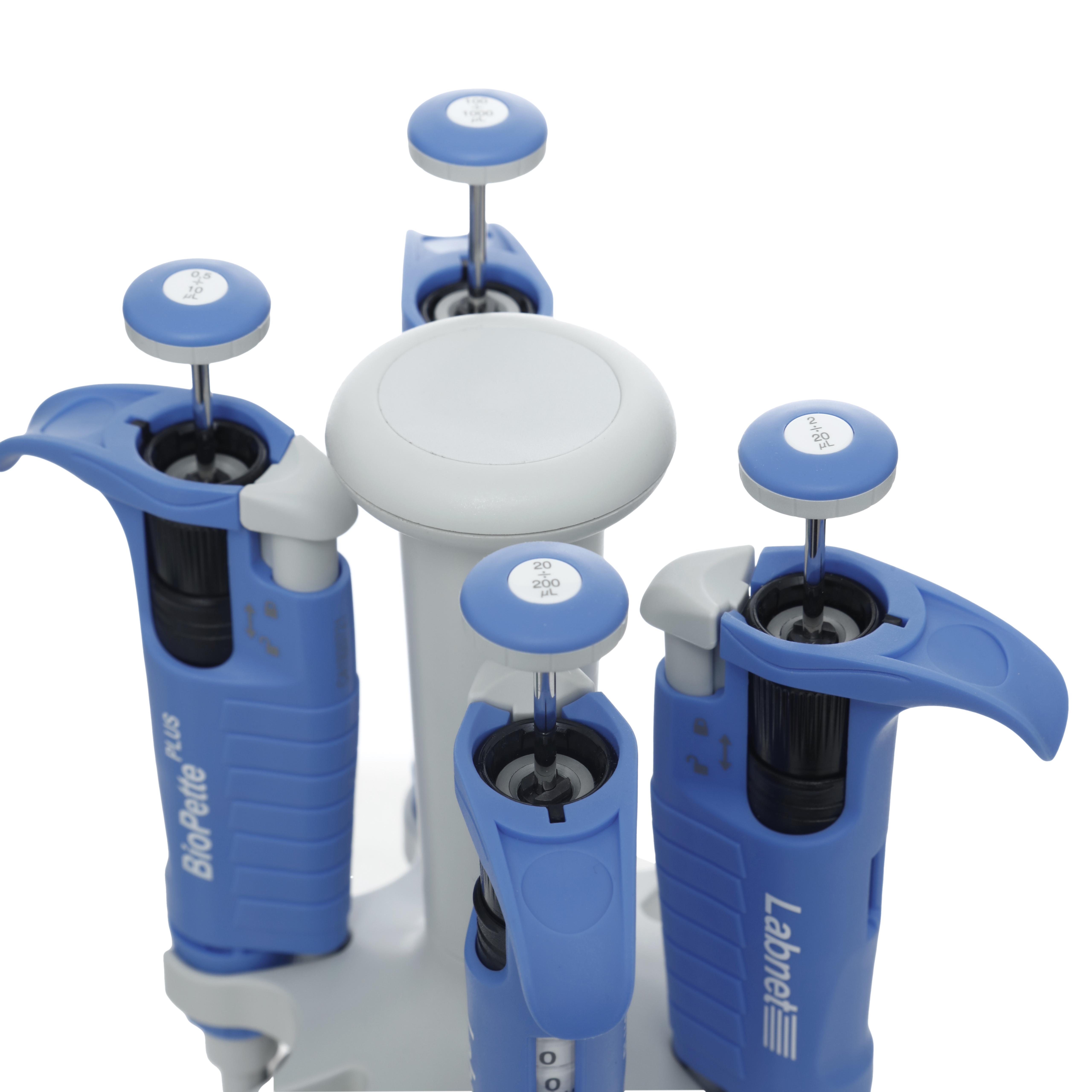 JUEGO DE 4 MICROPIPETAS DE 0.5 A 1000μl. LABNET