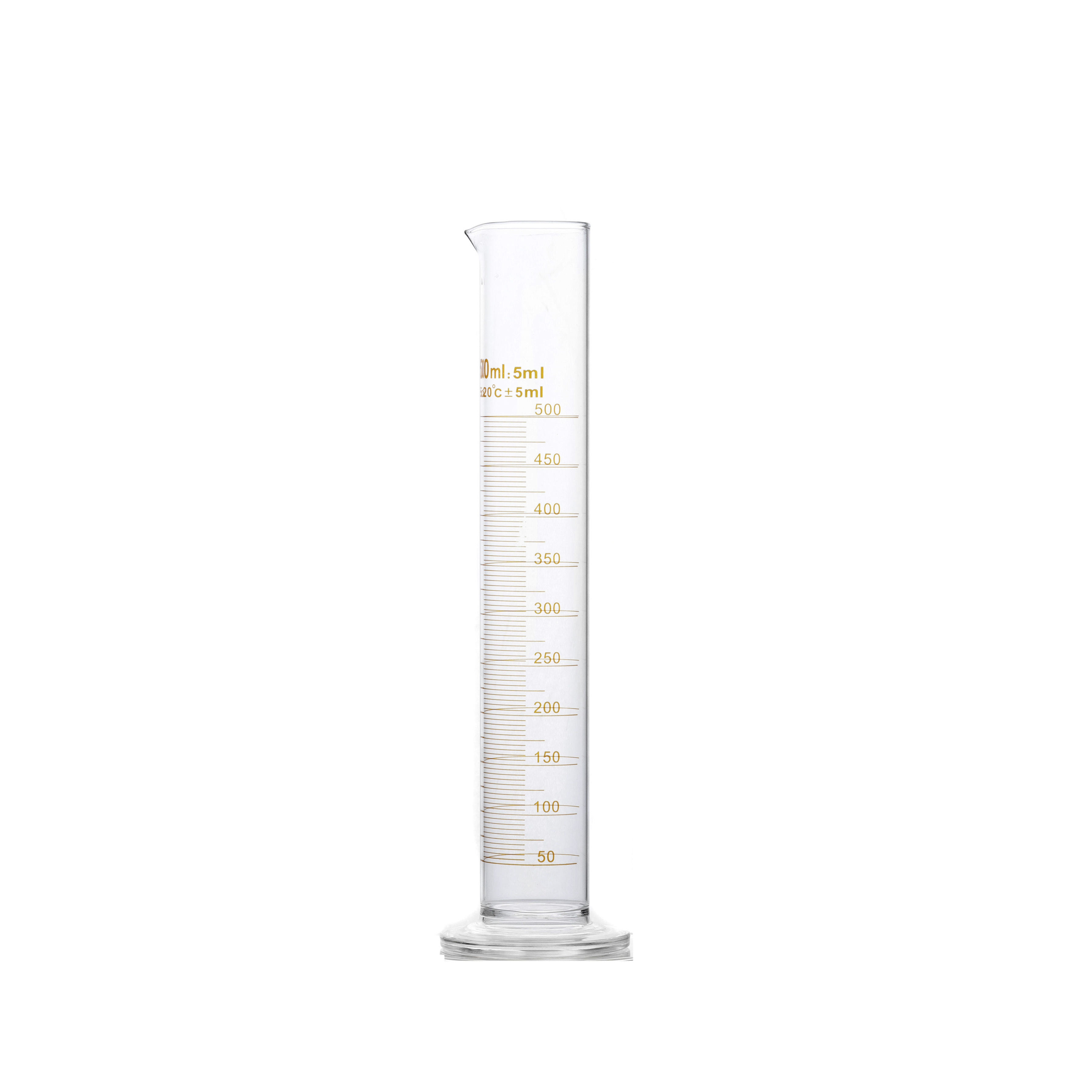 PROBETA GRADUADA DE VIDRIO DE 500ml, LÍNEA ECONÓMICA. LAUKA
