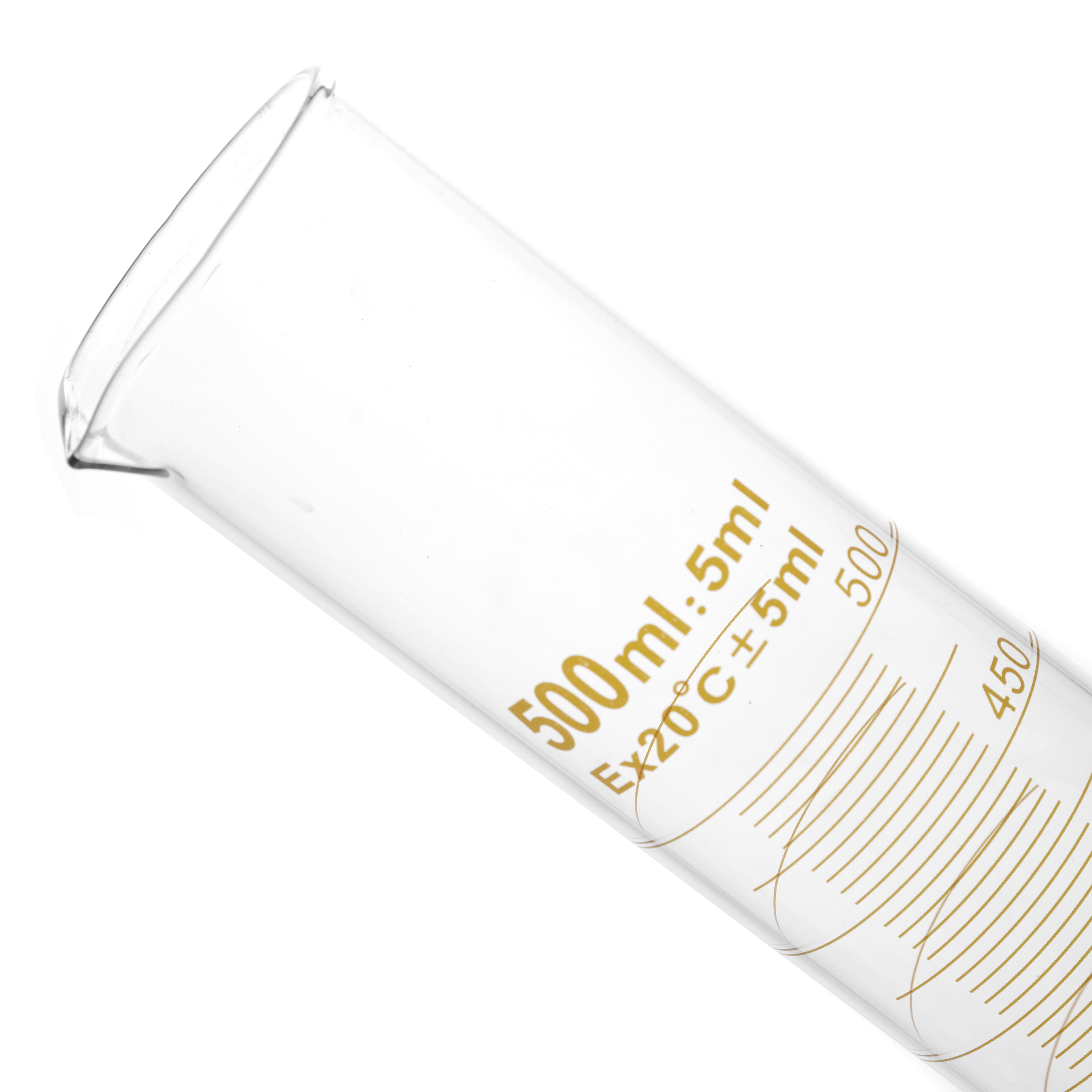 PROBETA GRADUADA DE VIDRIO DE 500ml, LÍNEA ECONÓMICA. LAUKA