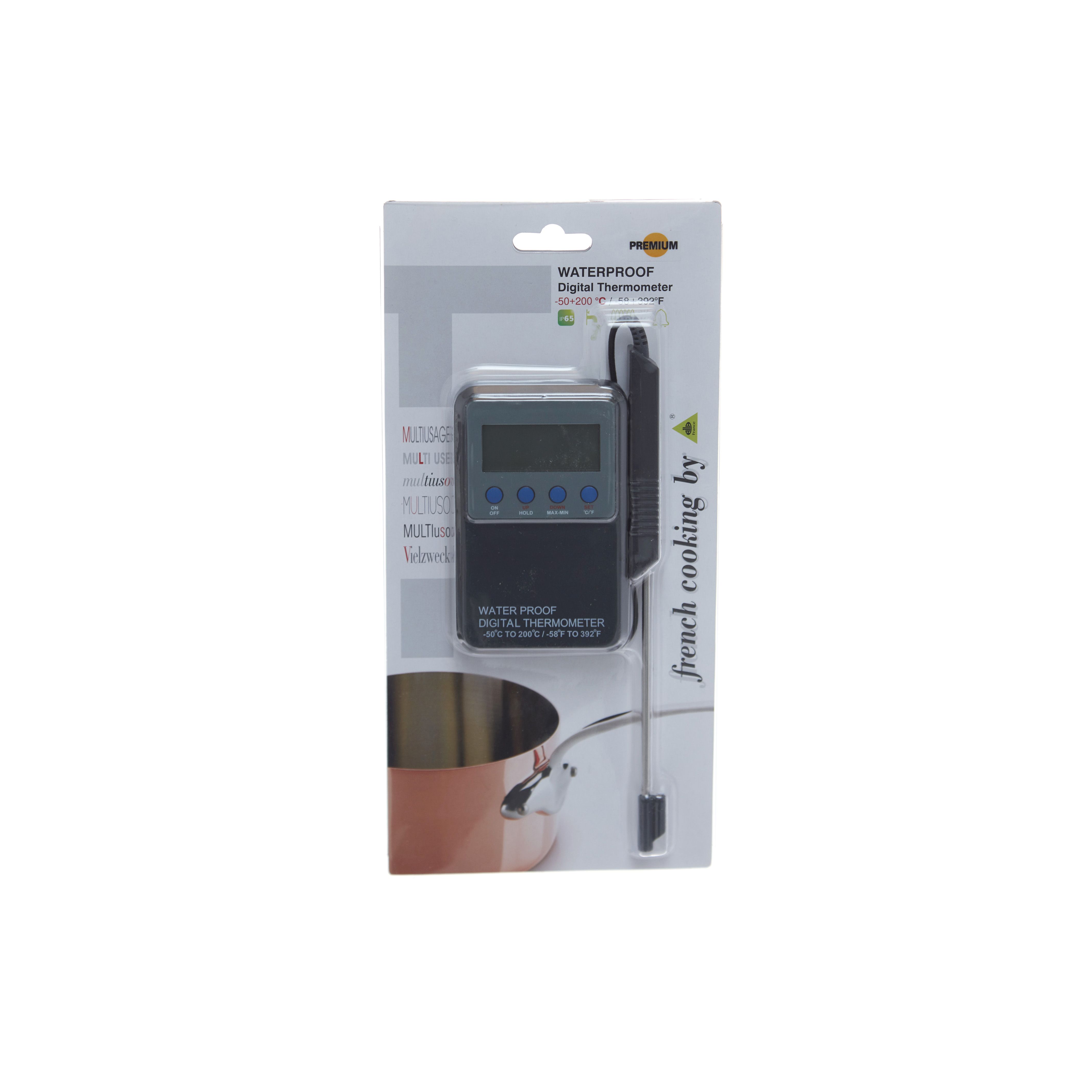 TERMÓMETRO DIGITAL DE -50 A 200°C CON SONDA. RESISTENTE AL AGUA. ALLA FRANCE