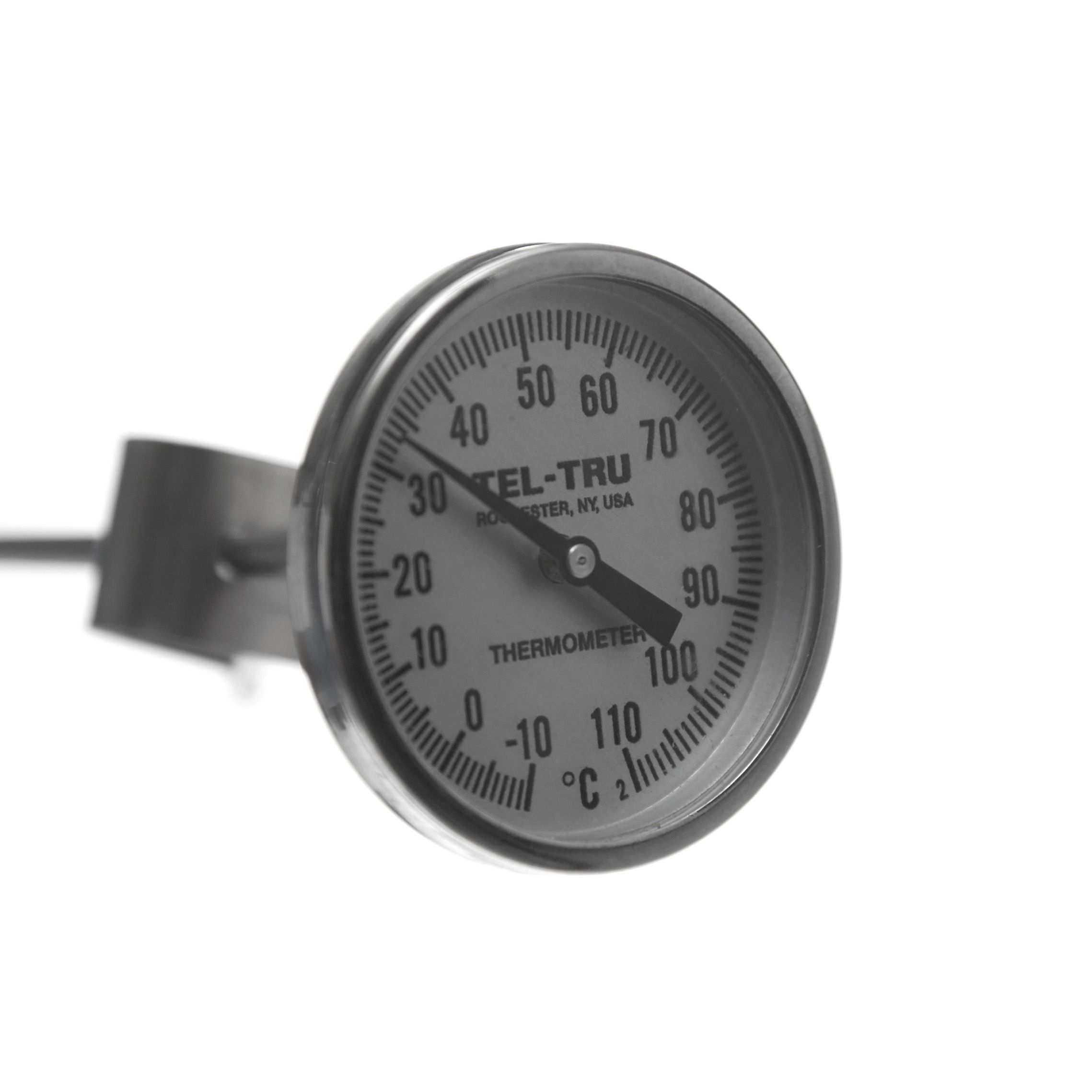 TERMÓMETRO BIMETÁLICO DE -10 A 110°C. VÁSTAGO DE 20cm. TEL-TRU