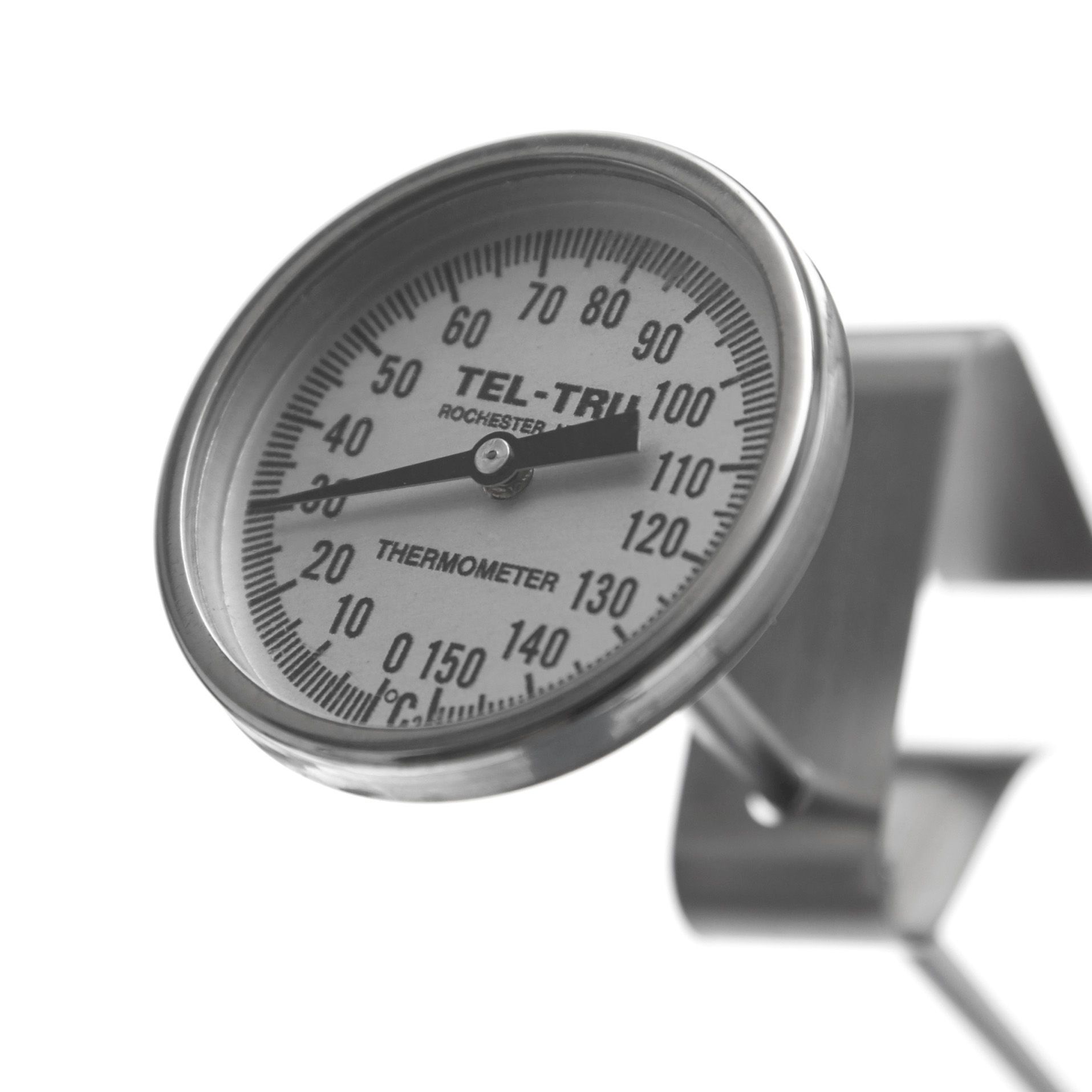 TERMÓMETRO BIMETÁLICO DE 0 A 150°C. VÁSTAGO DE 20cm. TEL-TRU