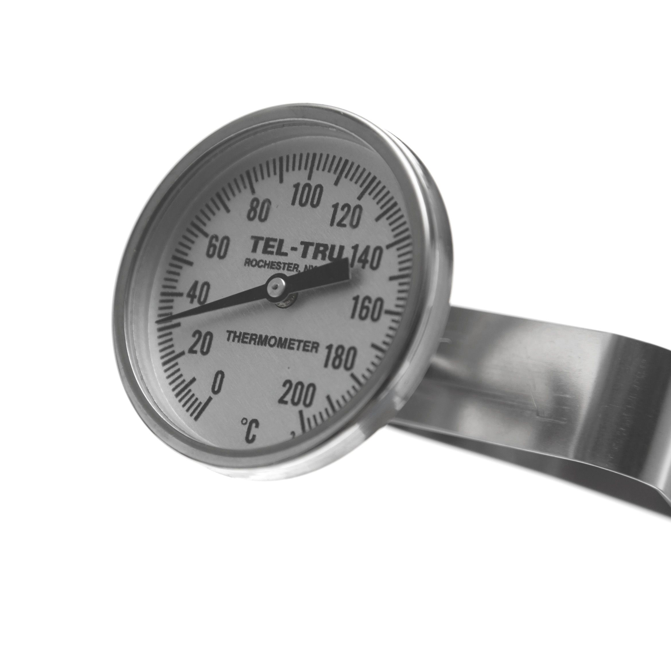 TERMÓMETRO BIMETÁLICO DE 0 A 200°C. VÁSTAGO DE 20cm. TEL-TRU