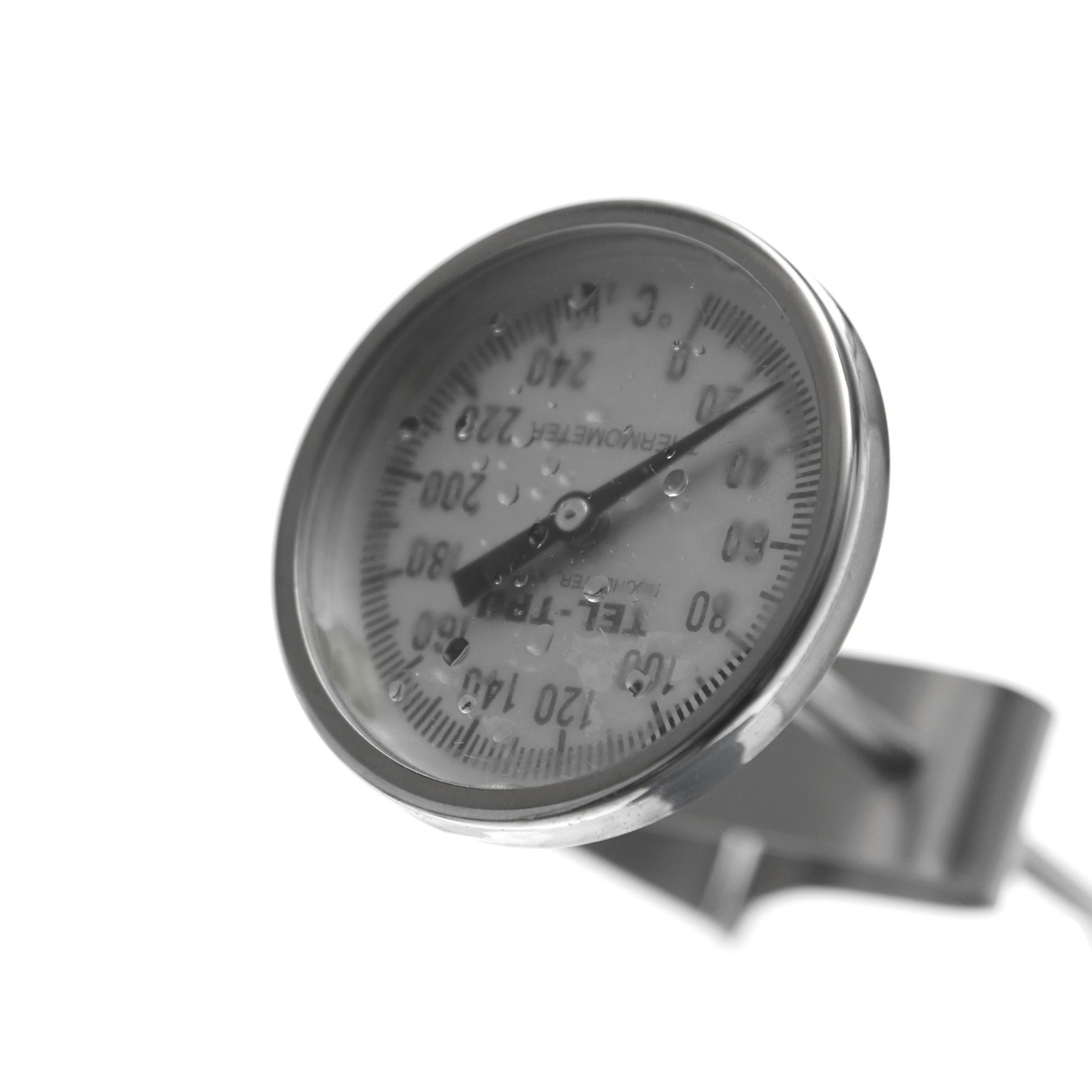 TERMÓMETRO BIMETÁLICO DE 0 A 250°C. VÁSTAGO DE 20cm. TEL-TRU