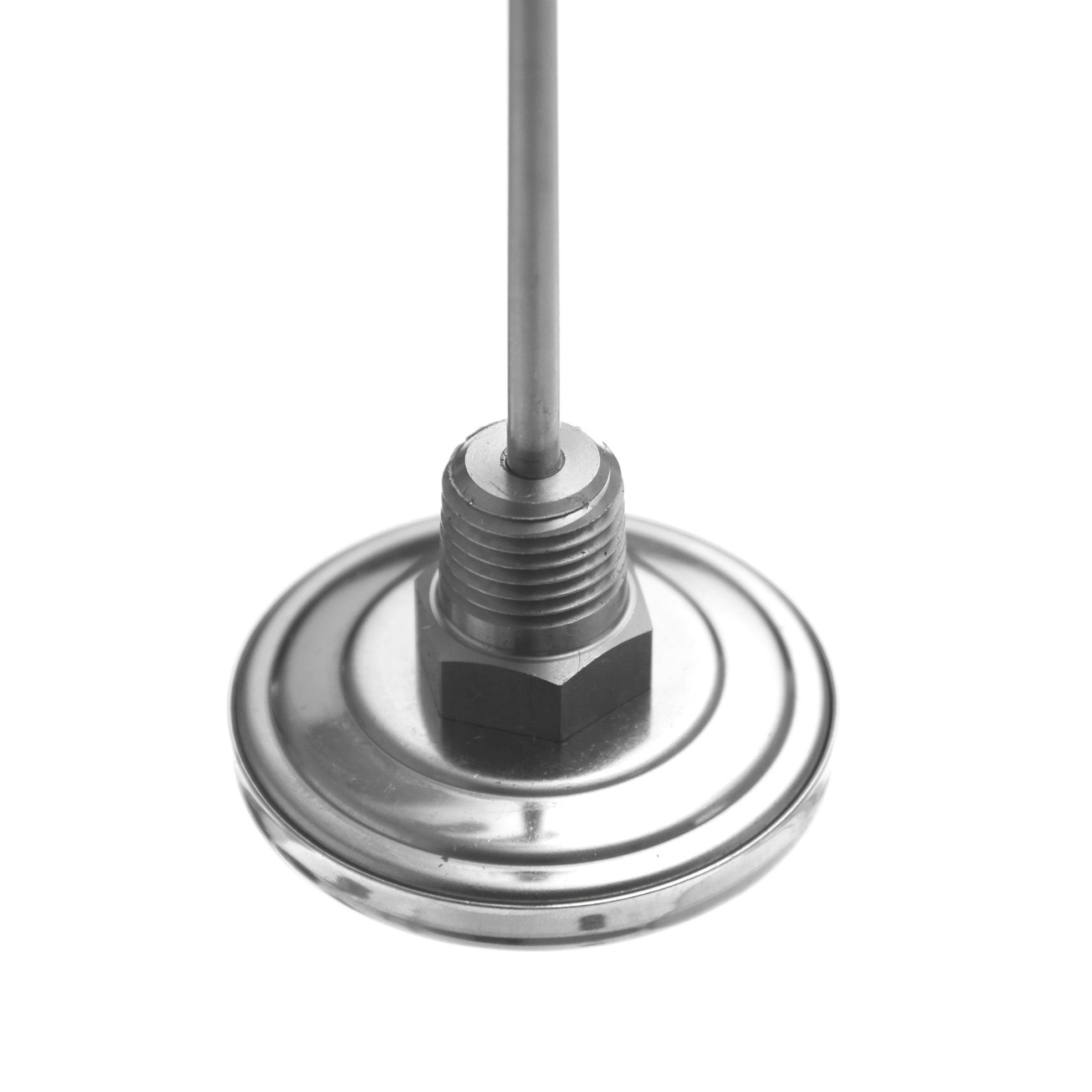 TERMÓMETRO BIMETÁLICO DE 0 A 150°C. VÁSTAGO DE 20cm. ROSCA DE 1/4". TEL-TRU