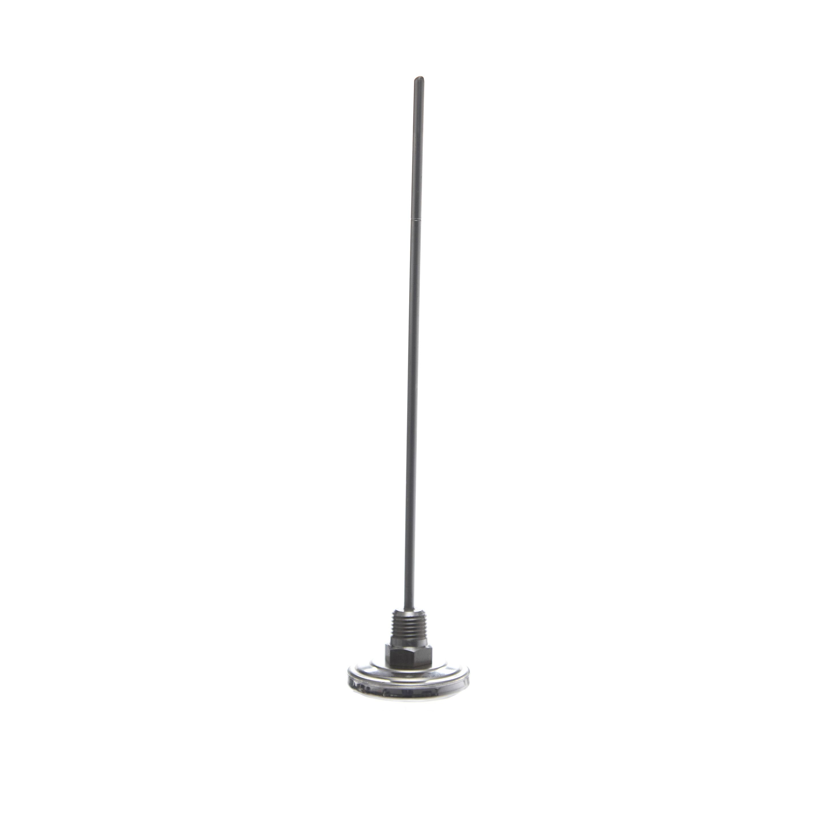 TERMÓMETRO BIMETÁLICO DE 0 A 300°C. VÁSTAGO DE 20cm. ROSCA DE 1/4". TEL-TRU