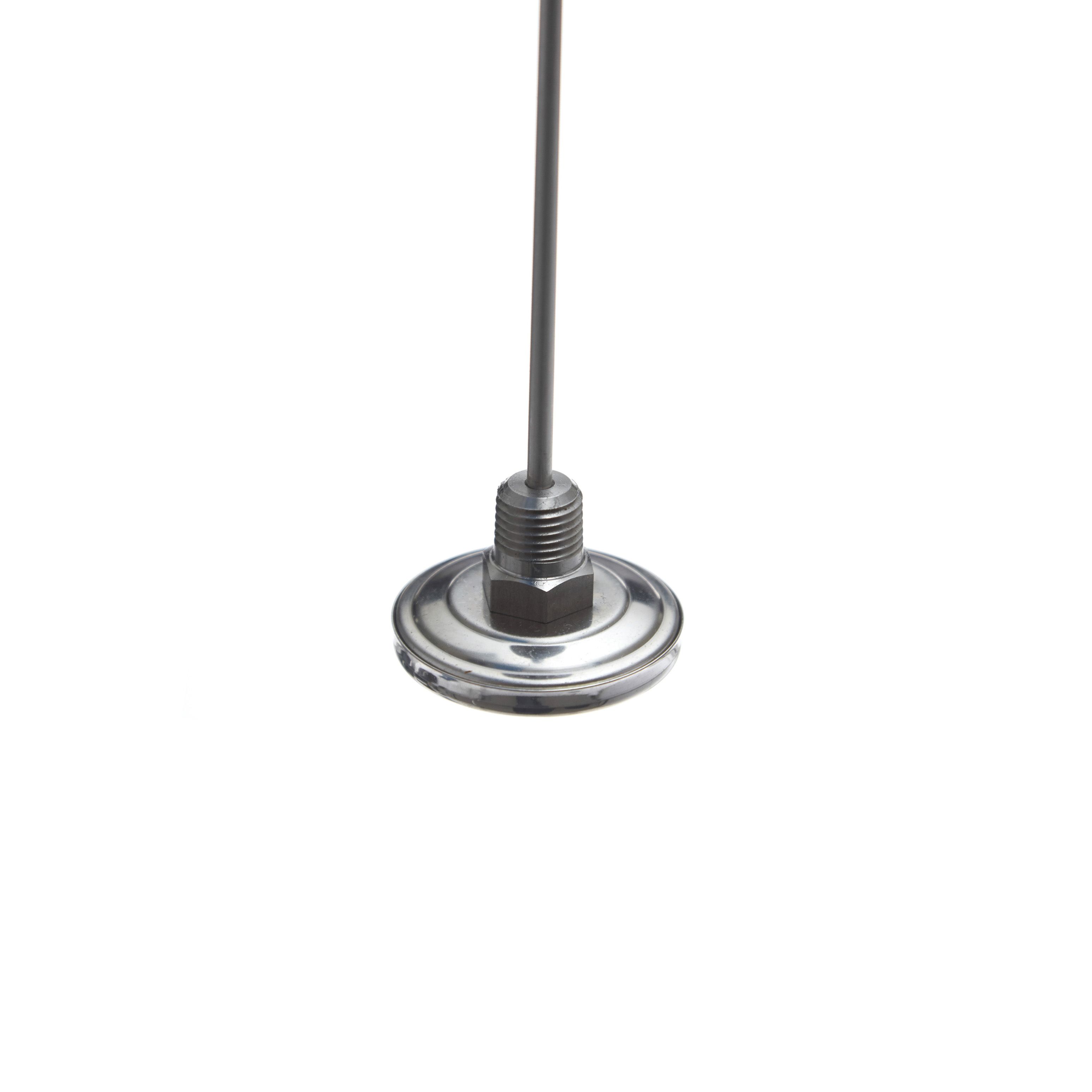 TERMÓMETRO BIMETÁLICO DE 0 A 300°C. VÁSTAGO DE 20cm. ROSCA DE 1/4". TEL-TRU