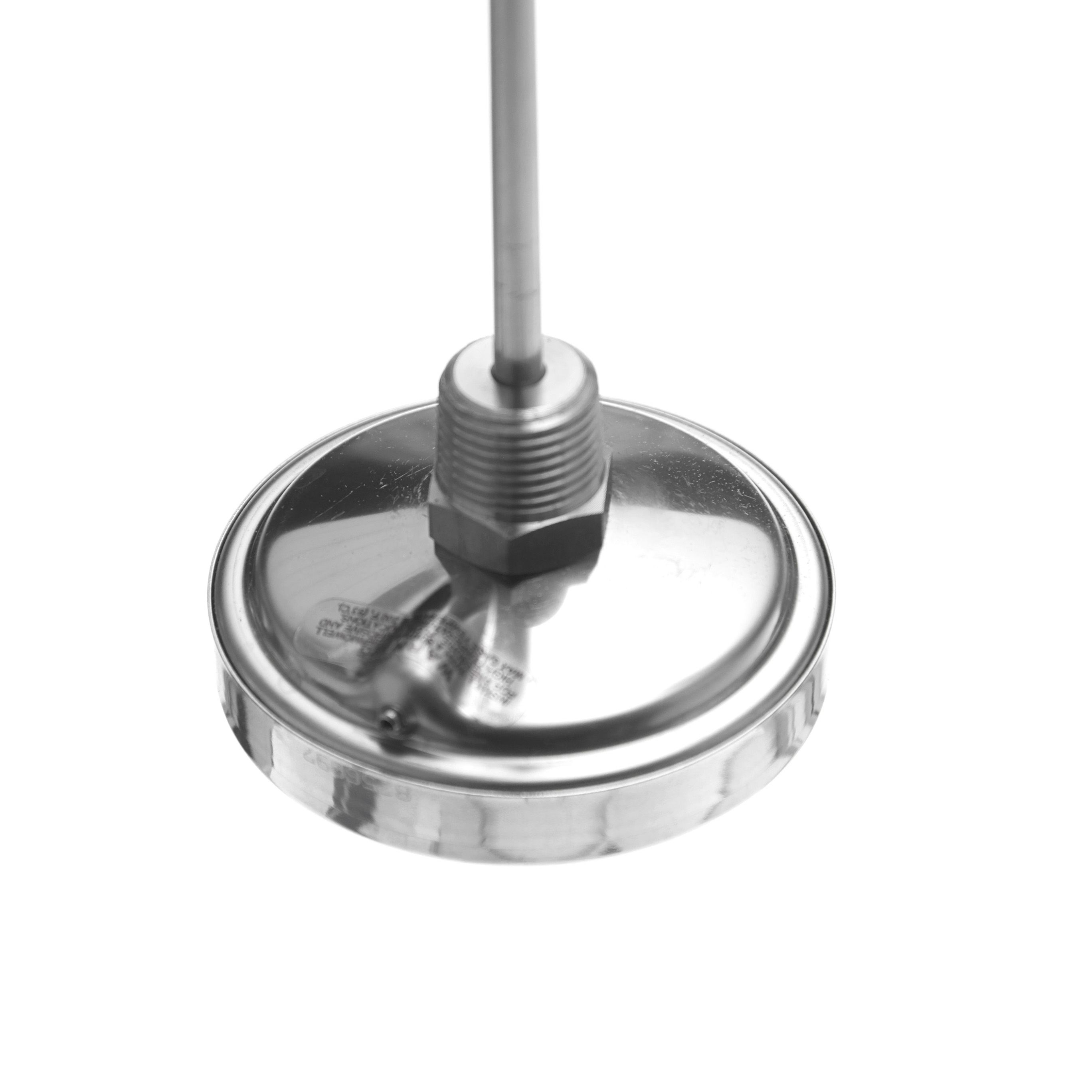 TERMÓMETRO BIMETÁLICO DE 0 A 100°C. VÁSTAGO DE 23cm. ROSCA DE 1/2". TEL-TRU