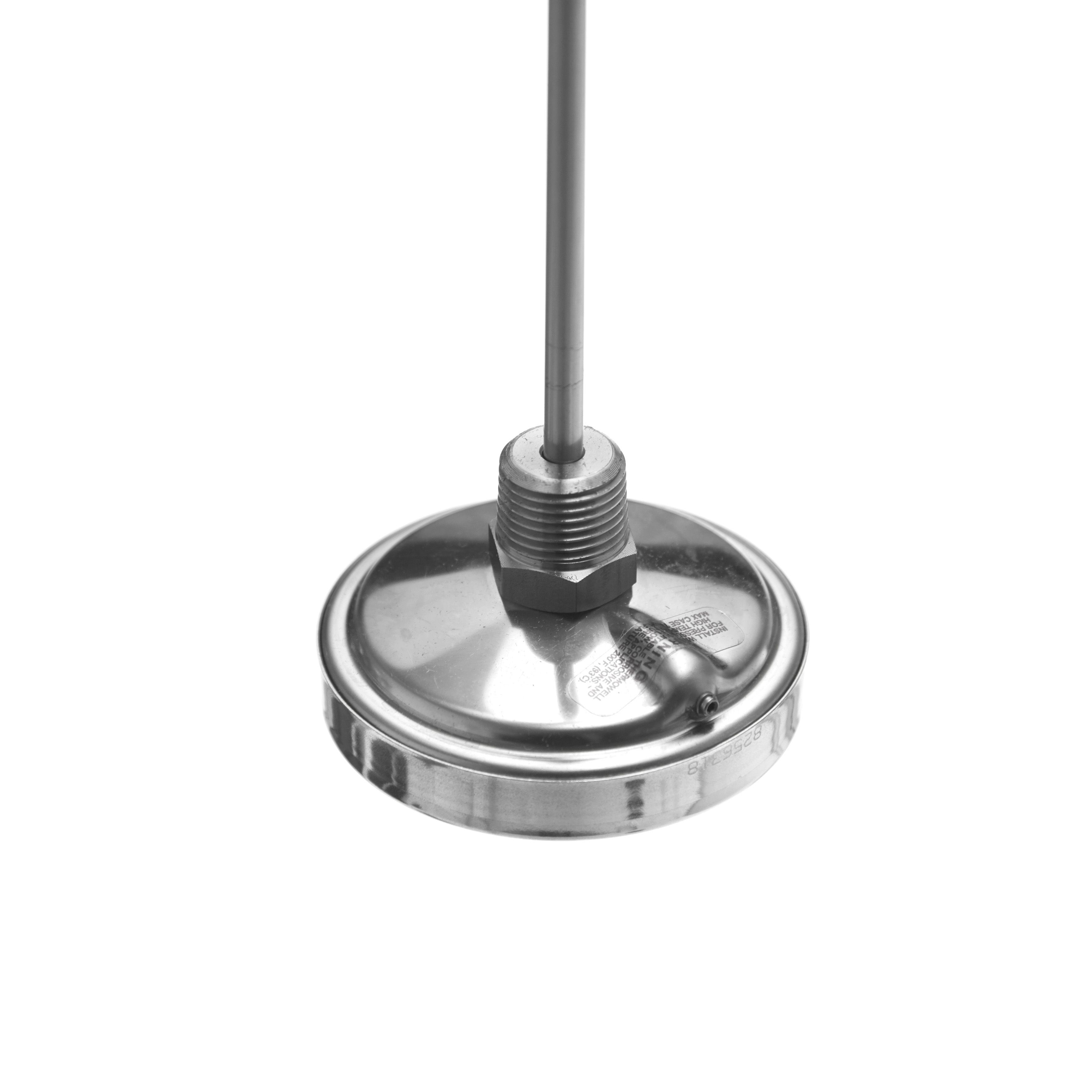 TERMÓMETRO BIMETÁLICO DE 0 A 300°C. VÁSTAGO DE 23cm. ROSCA DE 1/2". TEL-TRU