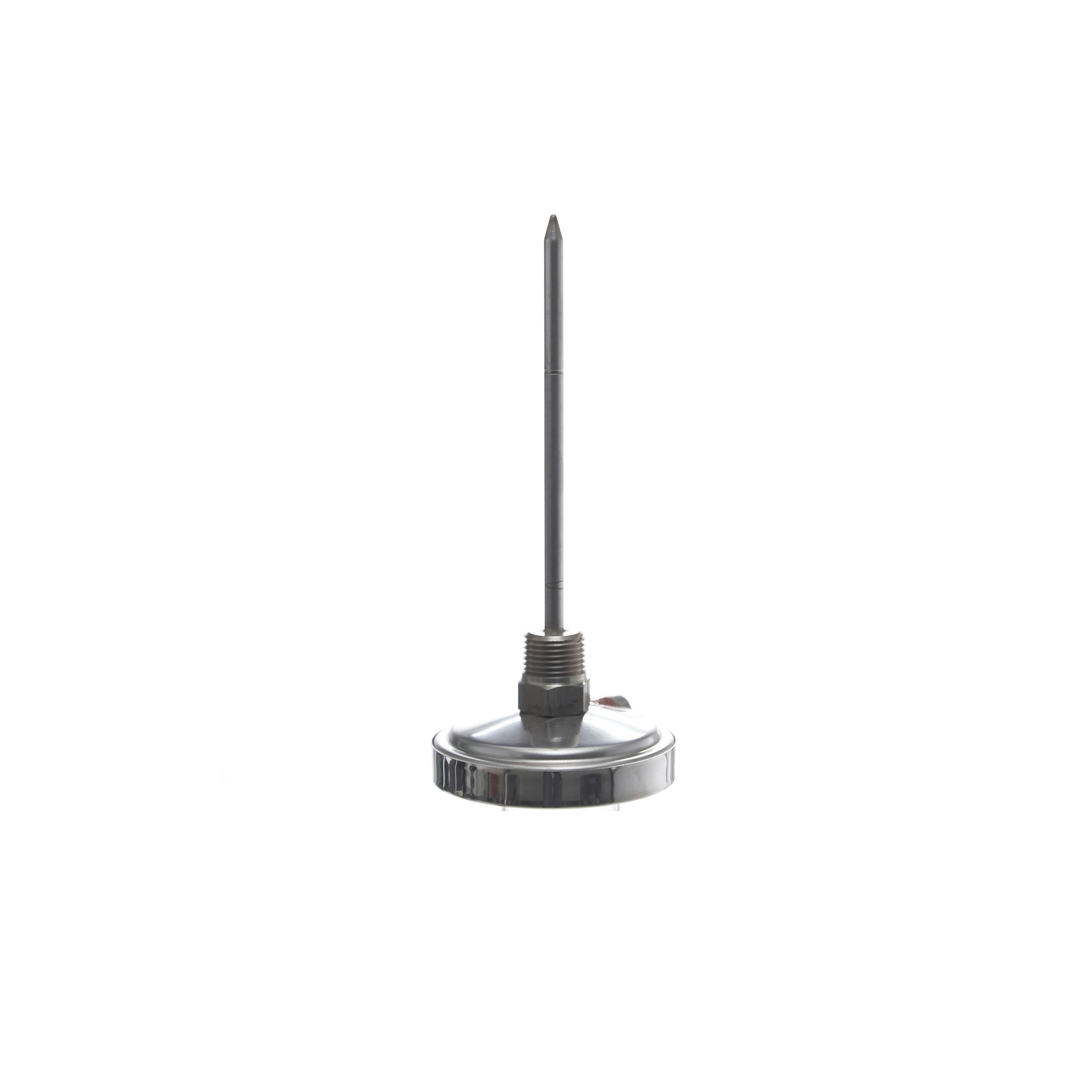 TERMÓMETRO BIMETÁLICO DE 0 A 150°C. VÁSTAGO DE 15cm. ROSCA DE 1/2". TEL-TRU