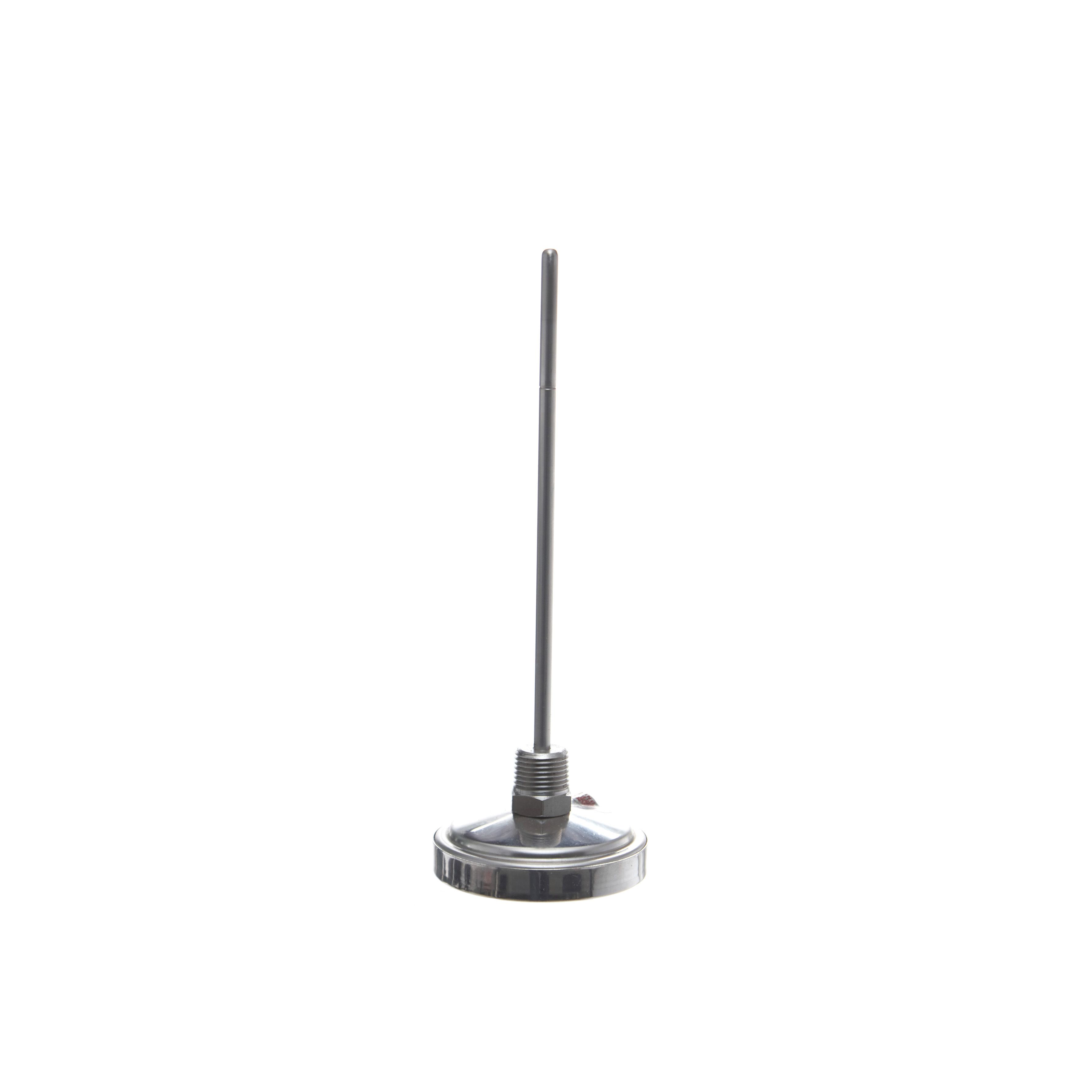 TERMÓMETRO BIMETÁLICO DE 0 A 150°C. VÁSTAGO DE 20cm. ROSCA DE 1/2". TEL-TRU