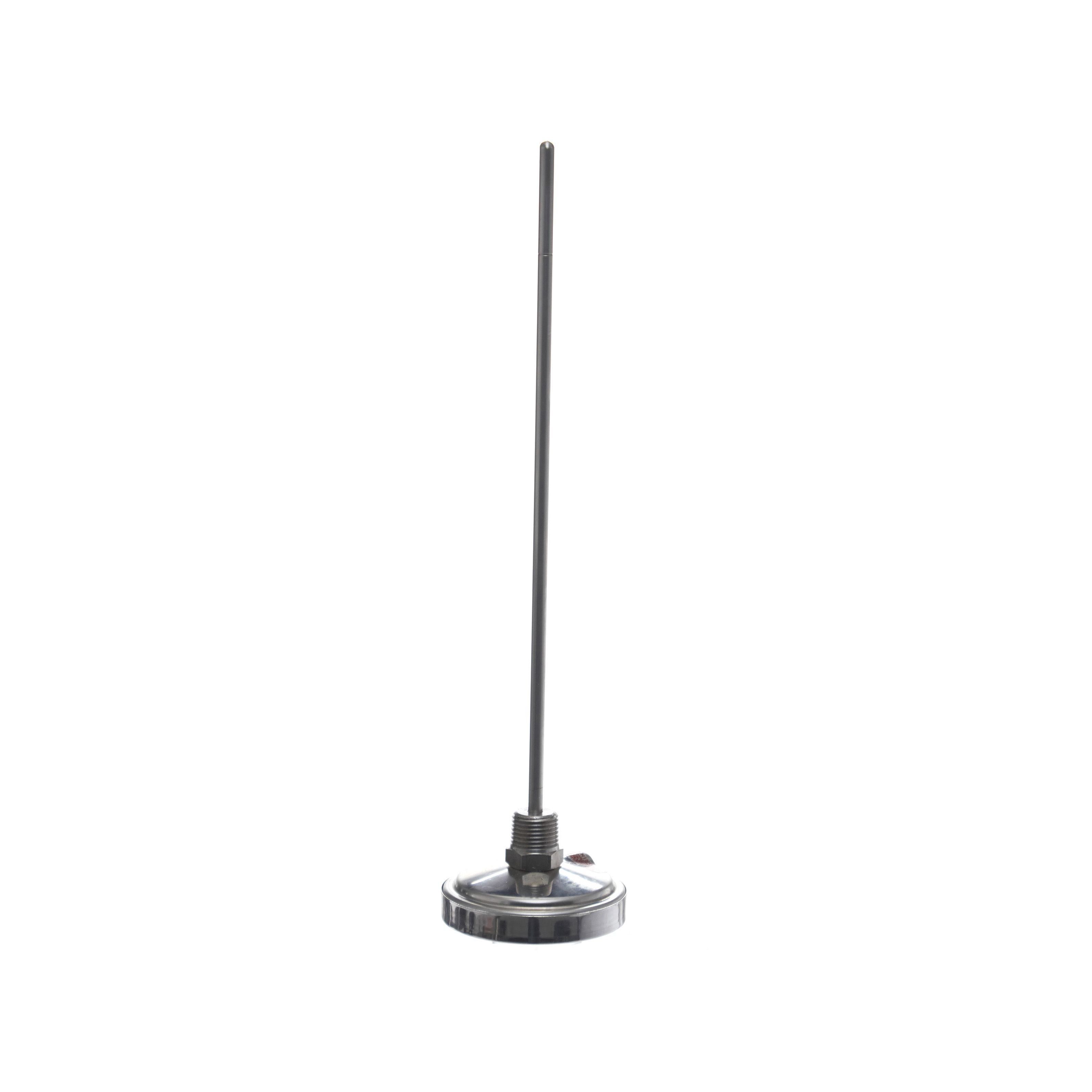 TERMÓMETRO BIMETÁLICO DE 0 A 150°C. VÁSTAGO DE 30cm. ROSCA DE 1/2". TEL-TRU