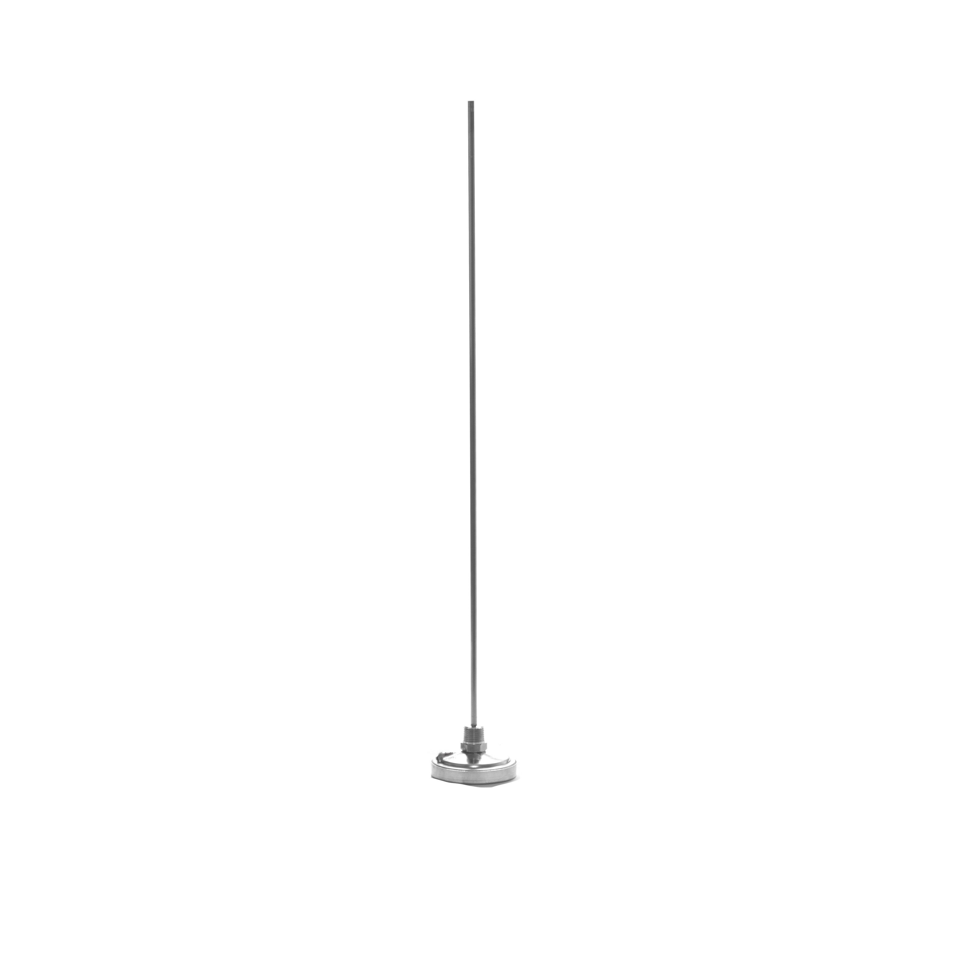 TERMÓMETRO BIMETÁLICO DE 0 A 300°C. VÁSTAGO DE 60cm. ROSCA DE 1/2". TEL-TRU