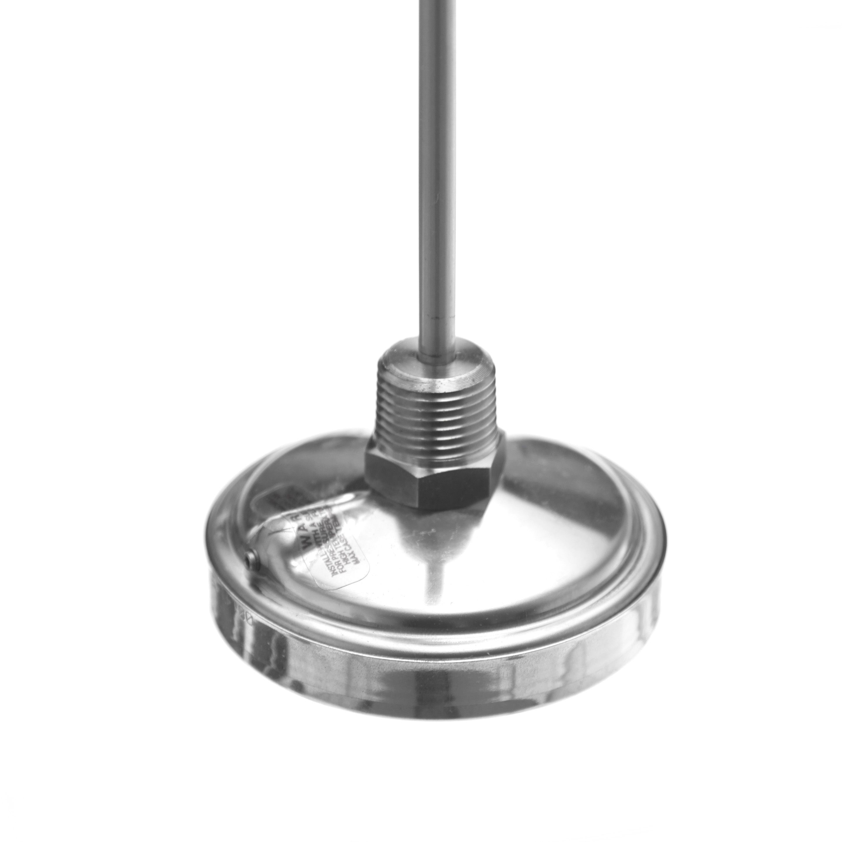 TERMÓMETRO BIMETÁLICO DE 0 A 300°C. VÁSTAGO DE 60cm. ROSCA DE 1/2". TEL-TRU