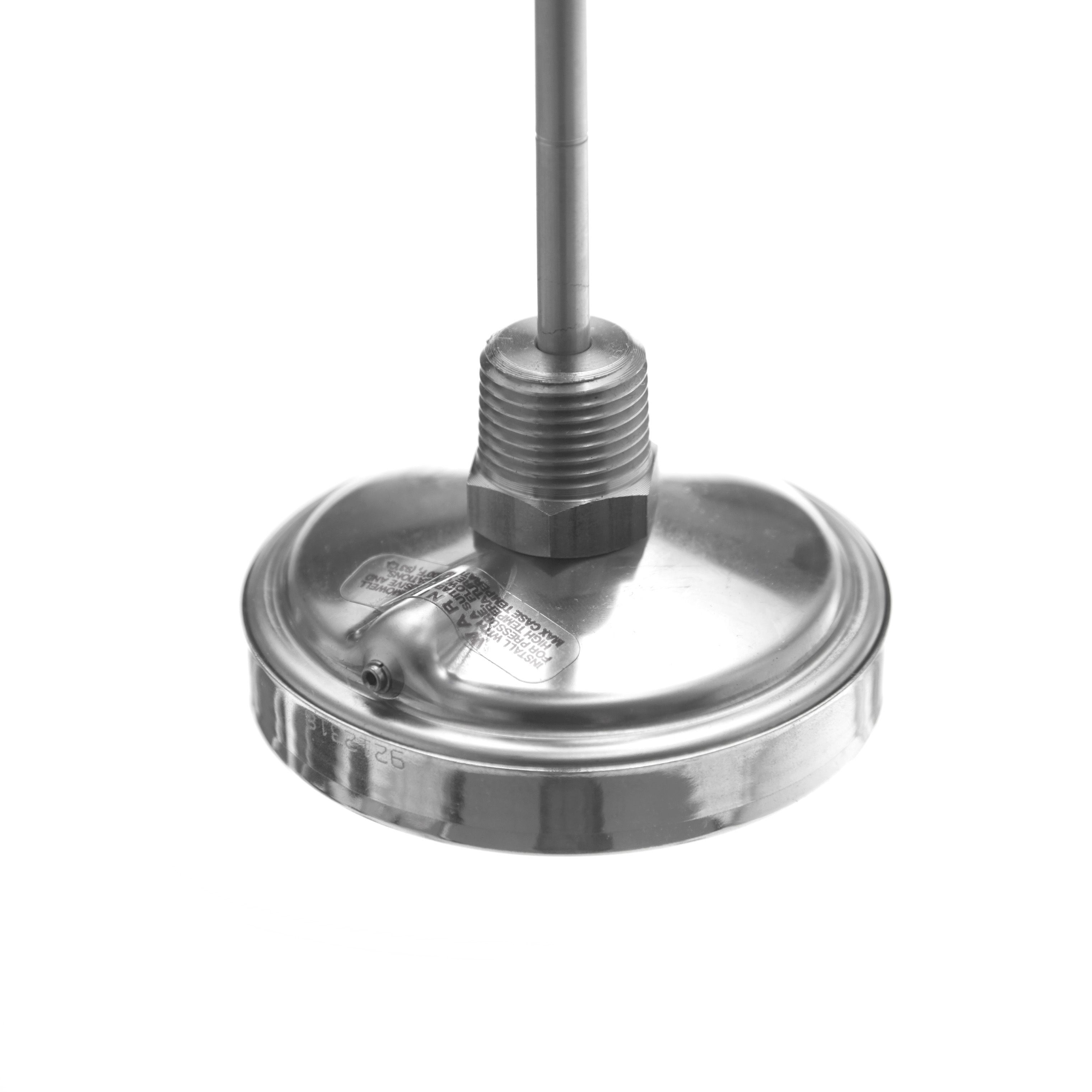TERMÓMETRO BIMETÁLICO DE -10 A 110°C Y 0 A 220°F. VÁSTAGO DE 10cm. ROSCA DE 1/2". TEL-TRU