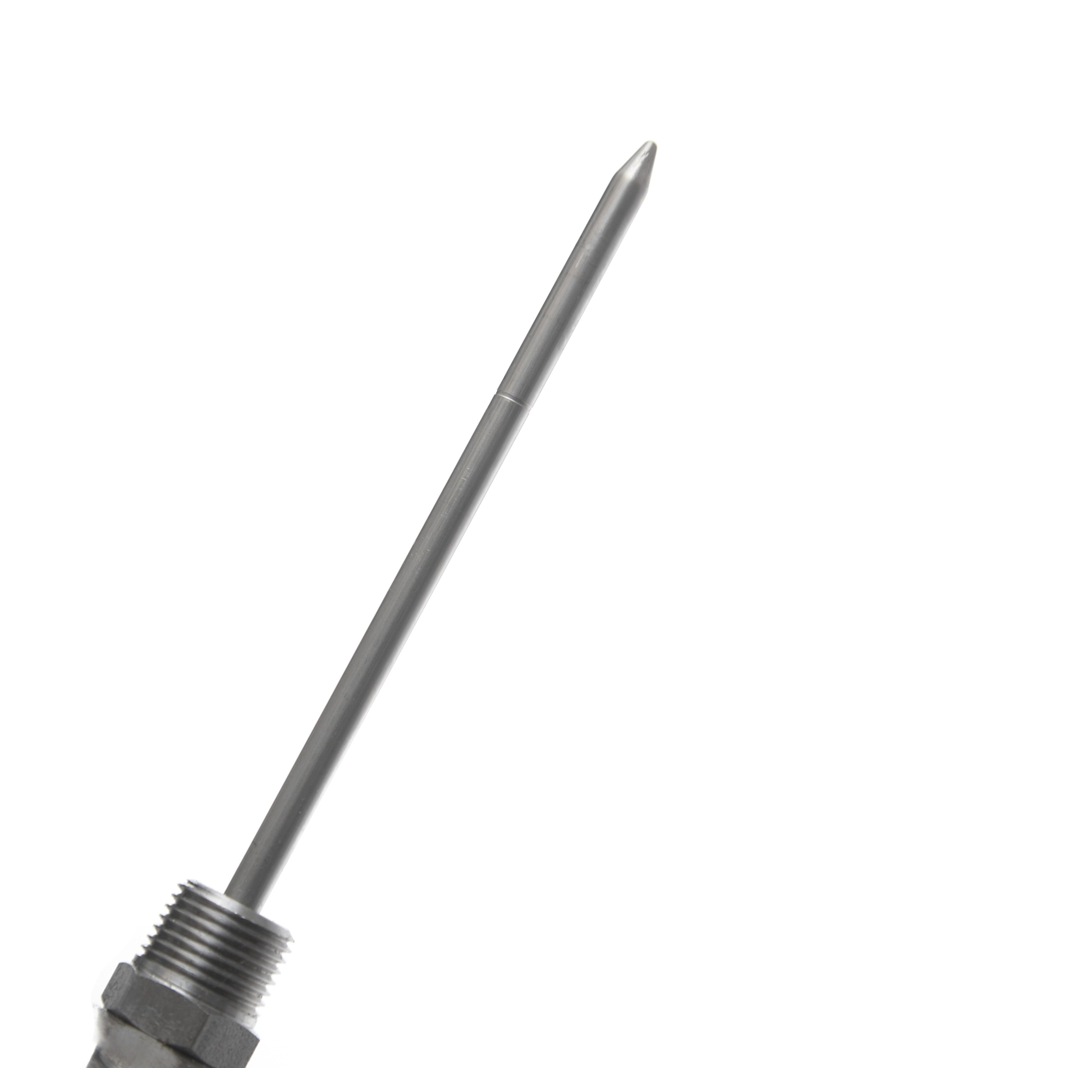 TERMÓMETRO BIMETÁLICO DE 0 A 150°C. VÁSTAGO DE 15cm. ROSCA DE 1/2". ACERO INOXIDABLE TEL-TRU