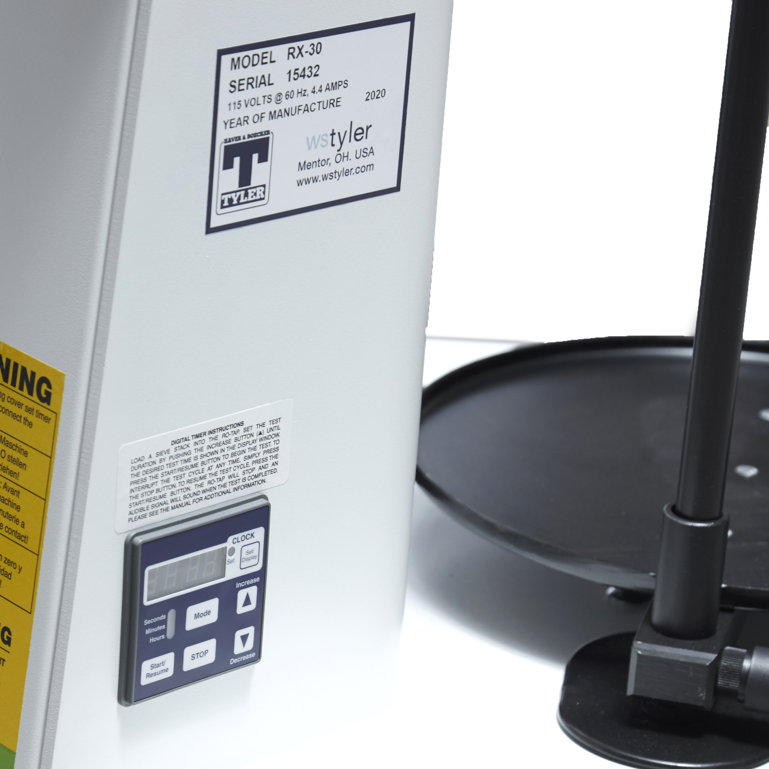 AGITADOR PARA TAMICES DE 30cm RO-TAP RX-30. W.S. TYLER
