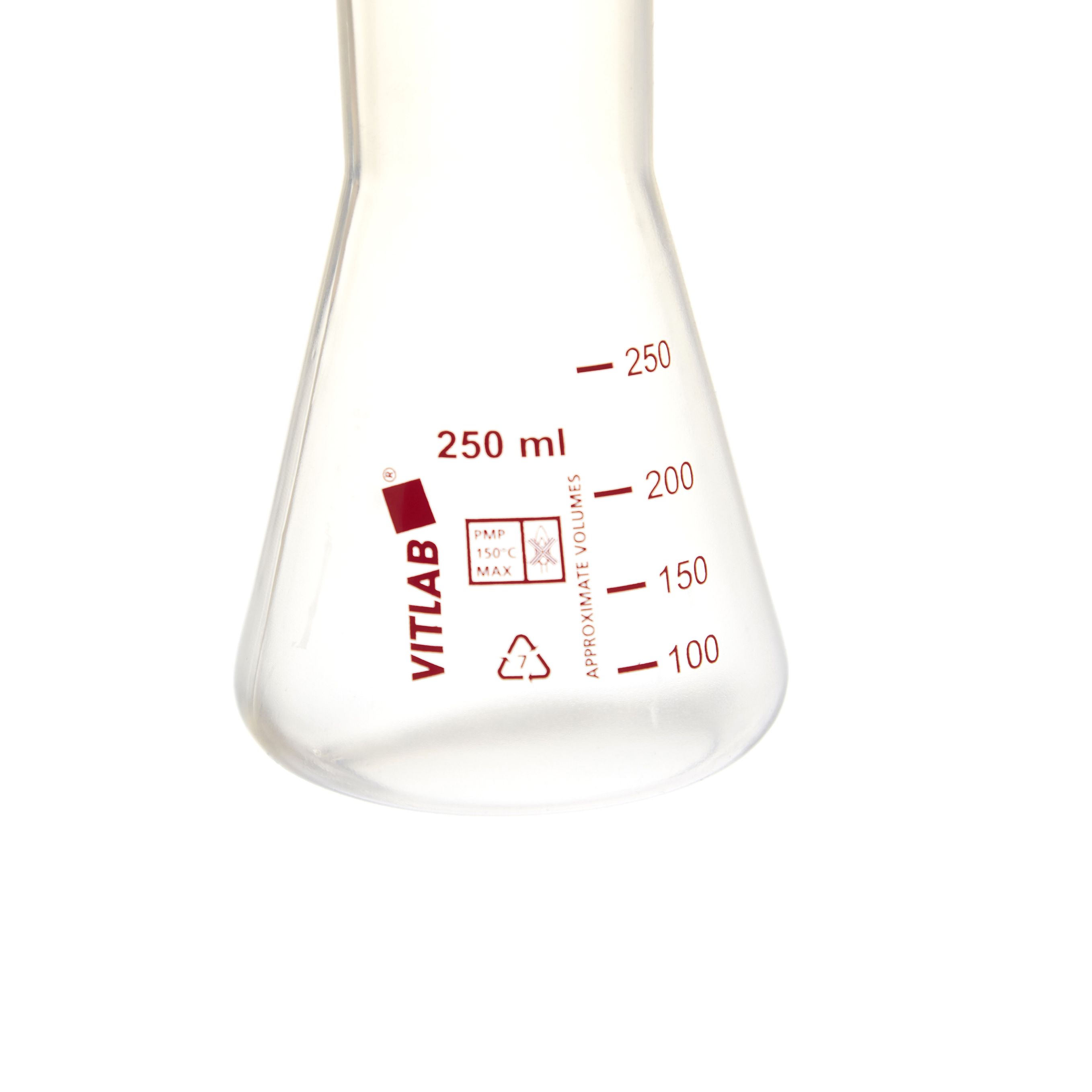 MATRAZ ERLENMEYER DE PMP DE 250ml CON TAPÓN ROSCADO. VITLAB