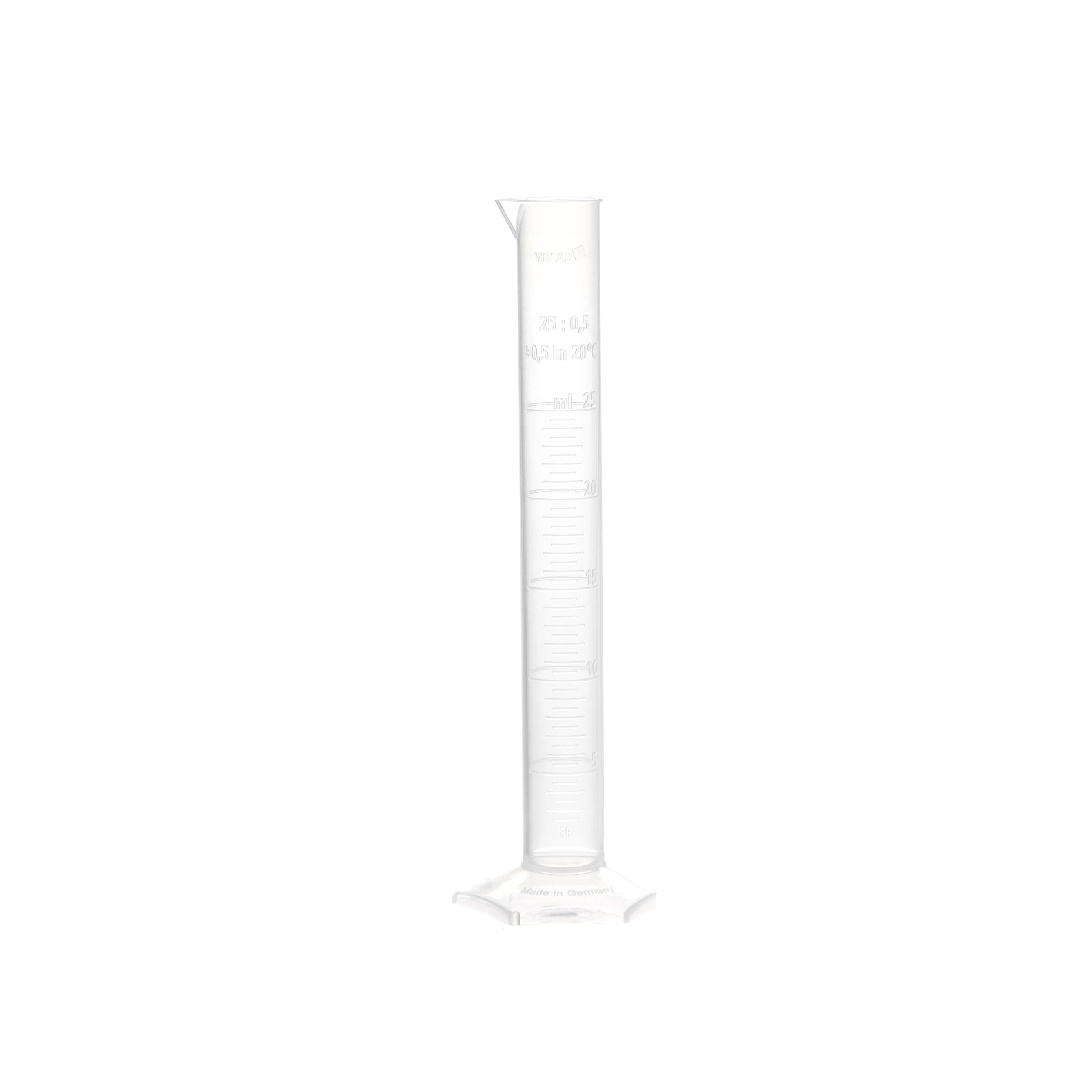 PROBETA GRADUADA DE PP DE 25ml. VITLAB