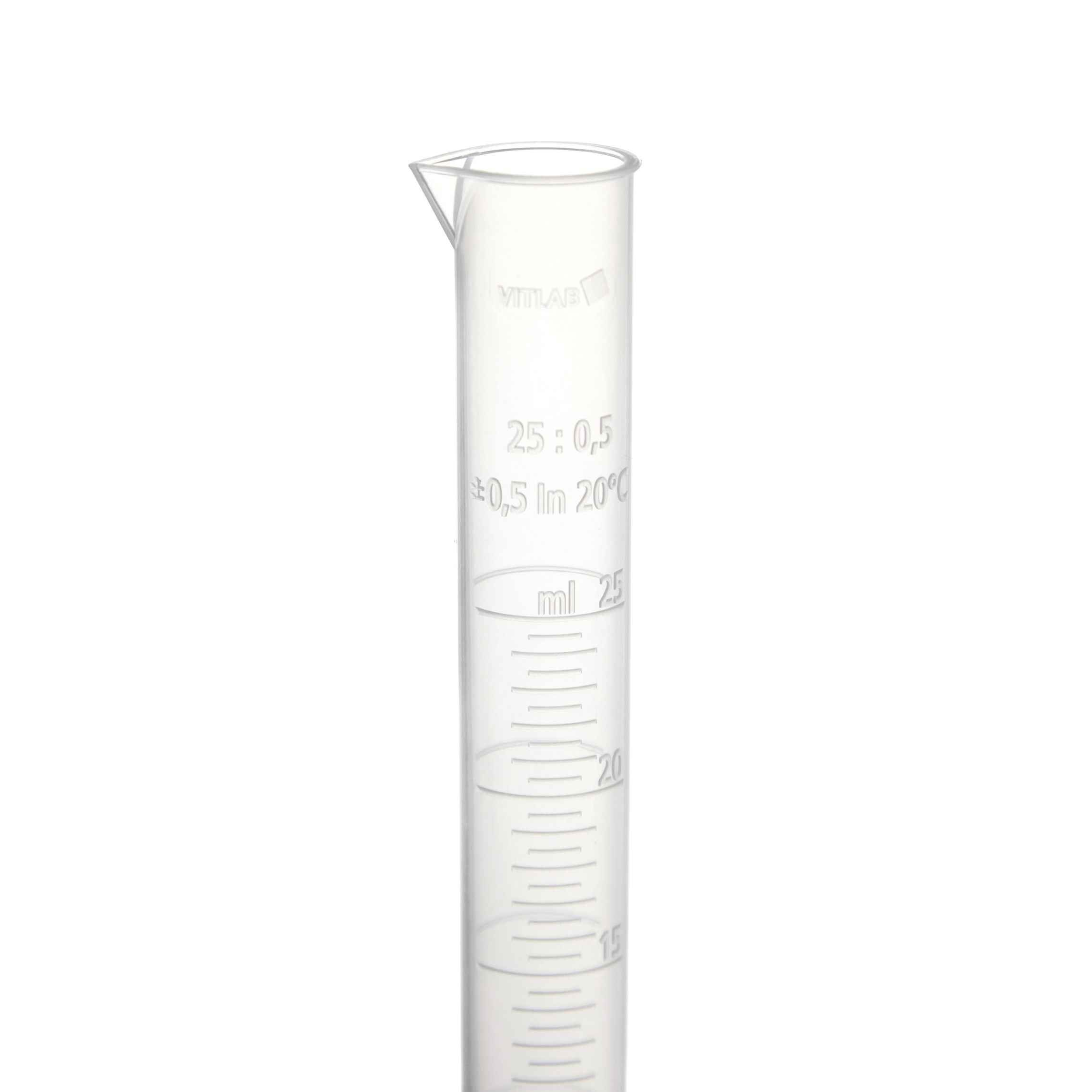 PROBETA GRADUADA DE PP DE 25ml. VITLAB