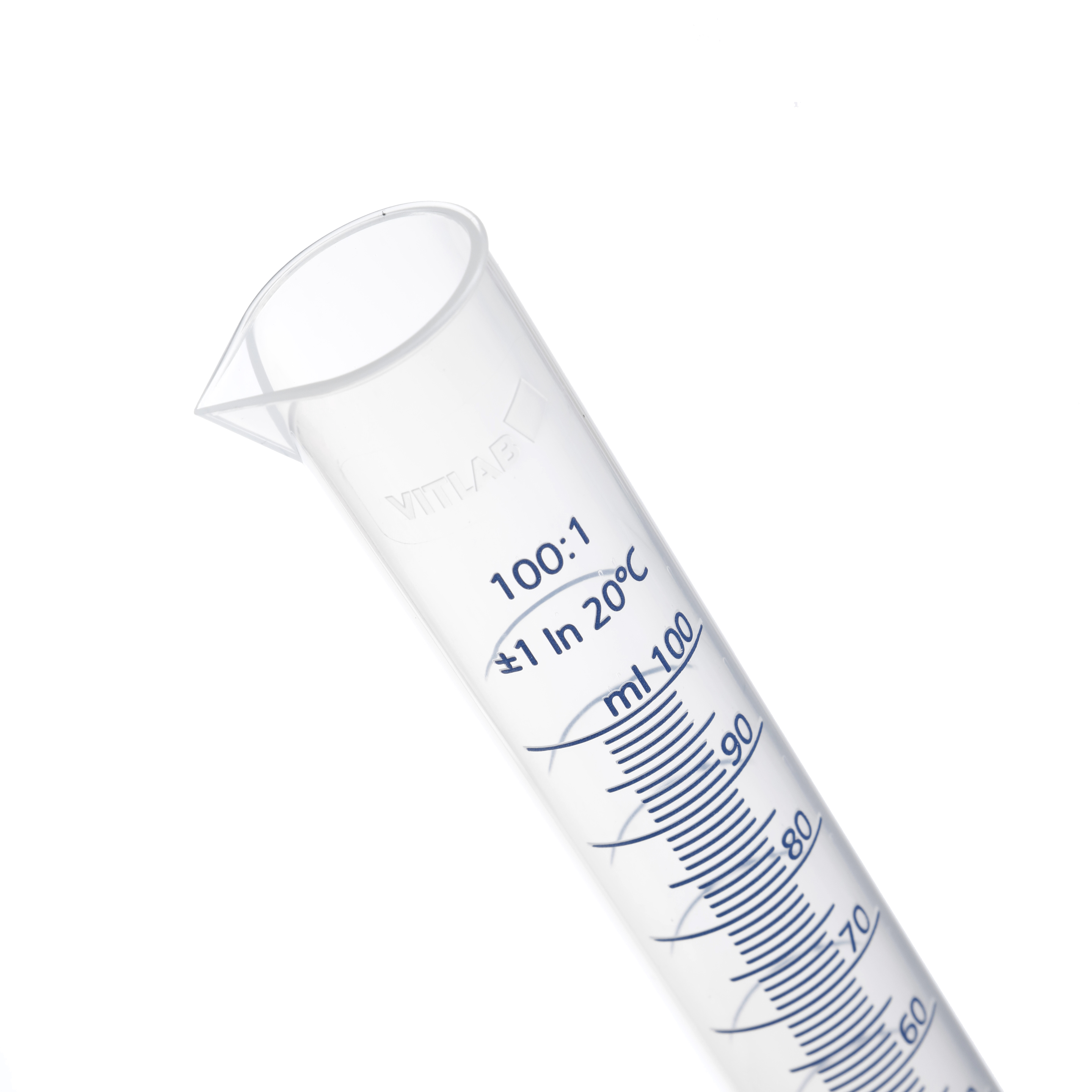 PROBETA GRADUADA DE PP DE 100ml. AZUl. VITLAB