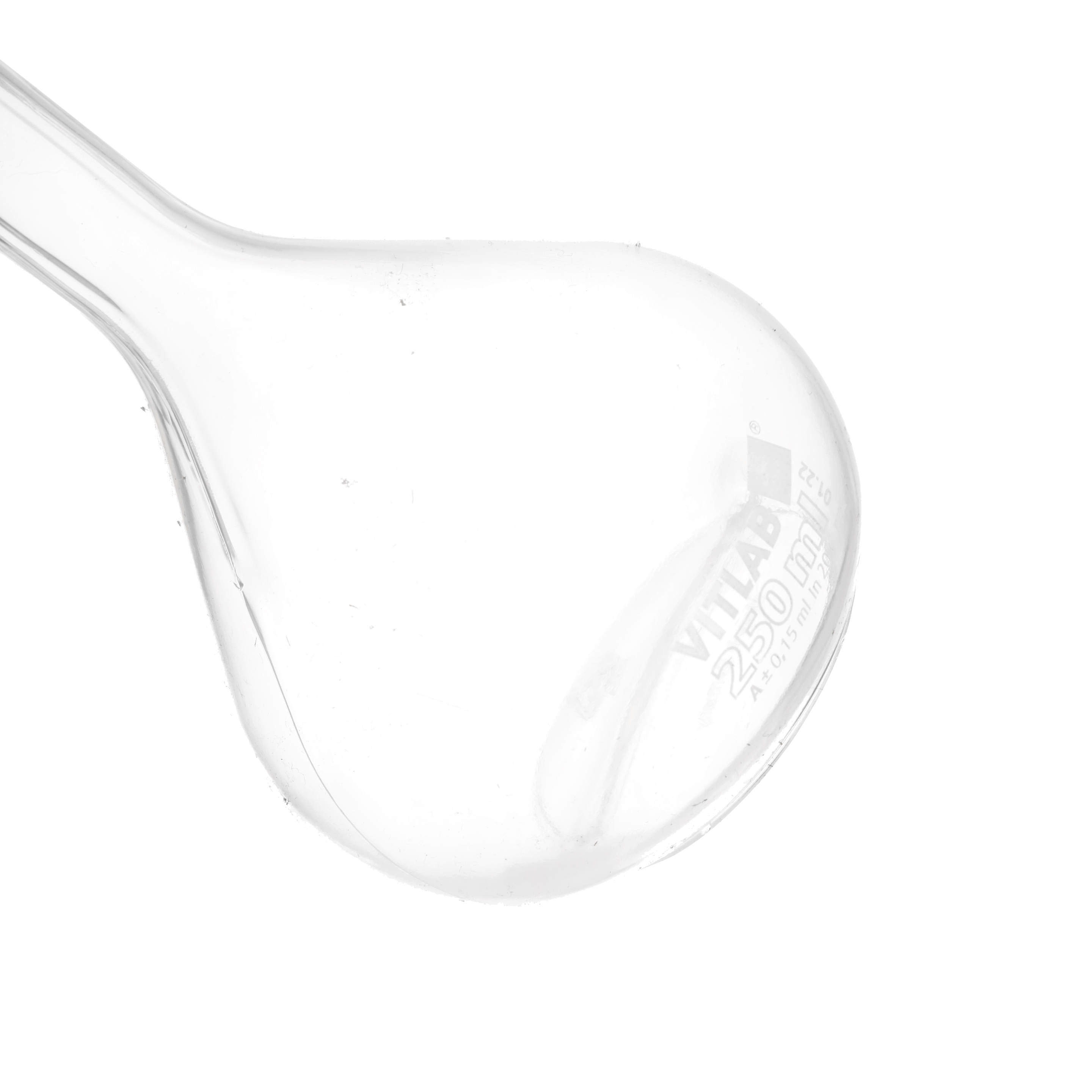 MATRAZ VOLUMÉTRICO DE PFA DE 250ml CLASE A DIN CON CERTIFICADO. VITLAB